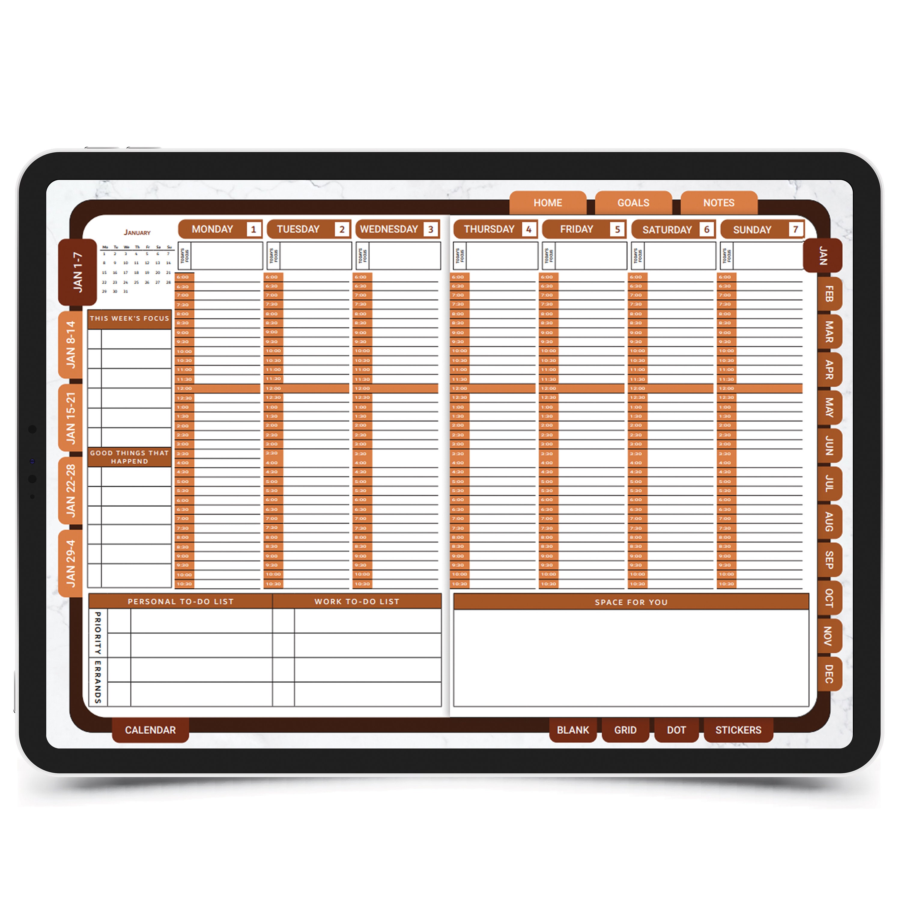 2025-2026 Minimal Digital Planner, Goodnotes Planner, Weekly Planner, Ipad Planner, Goodnotes Template - 3