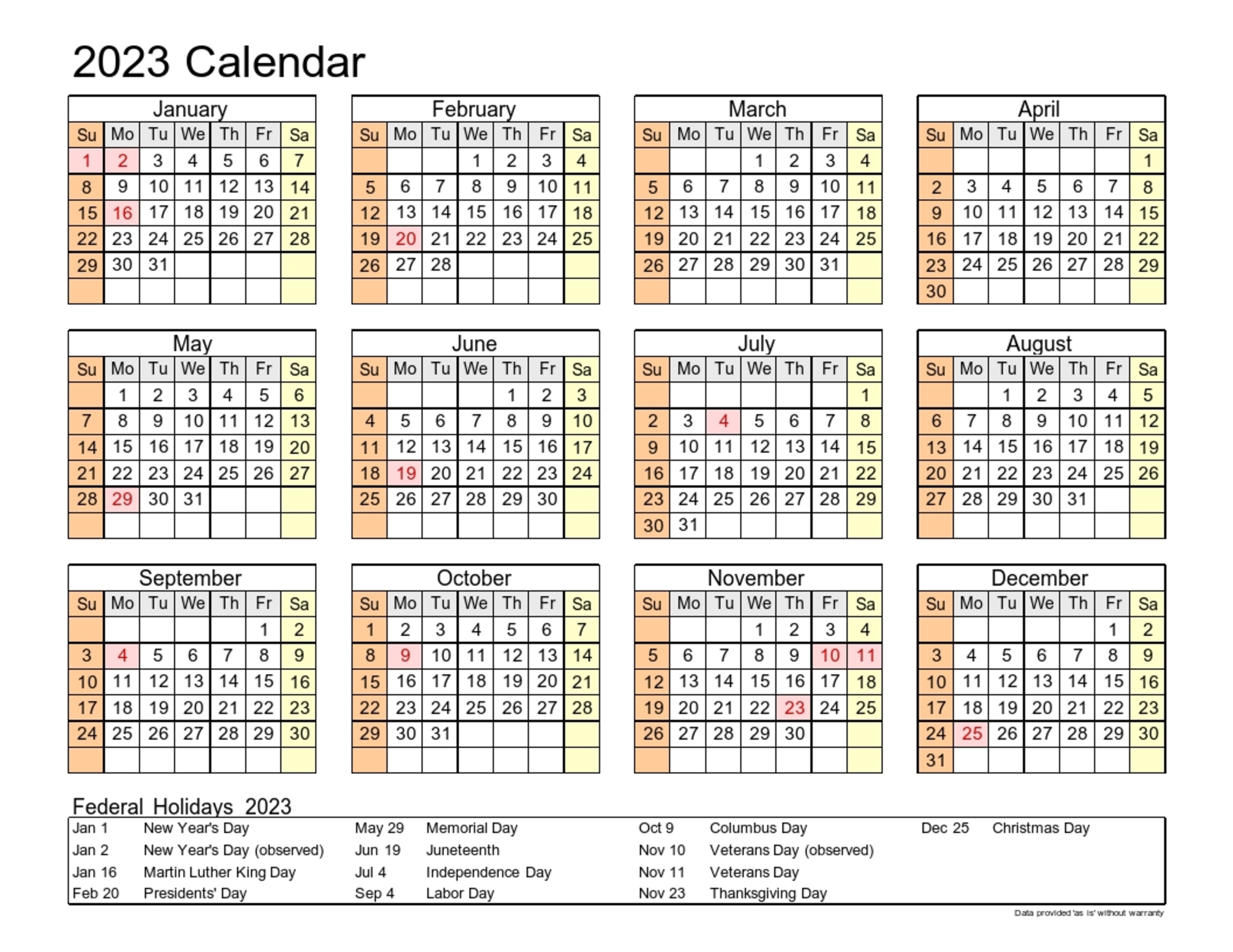 Calendar Templates Pack - Printable Monthly Calendars 2025-2026