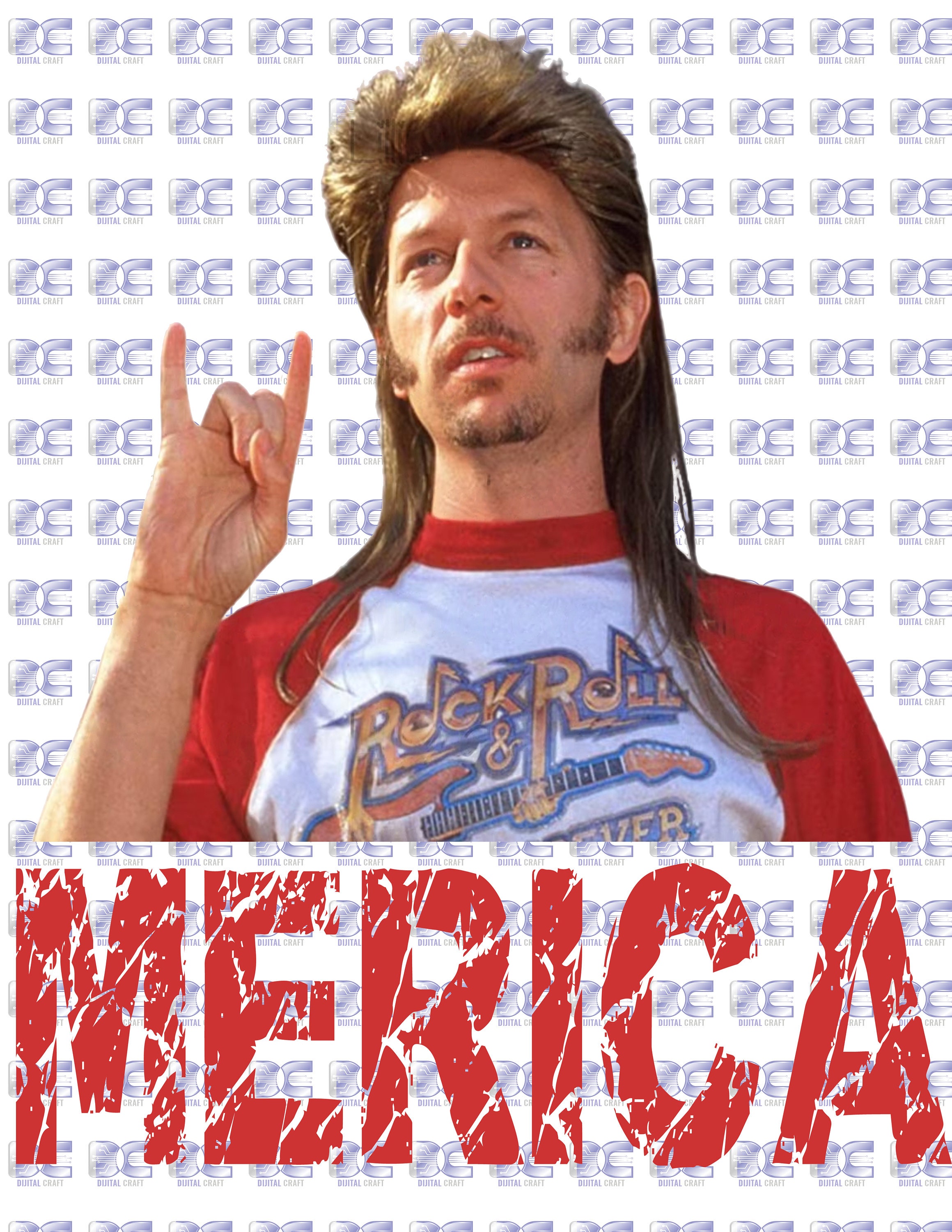Celebrate Independence Day with Joe Dirt Merica Sublimation PNG Image: Perfect for Fourth of July!