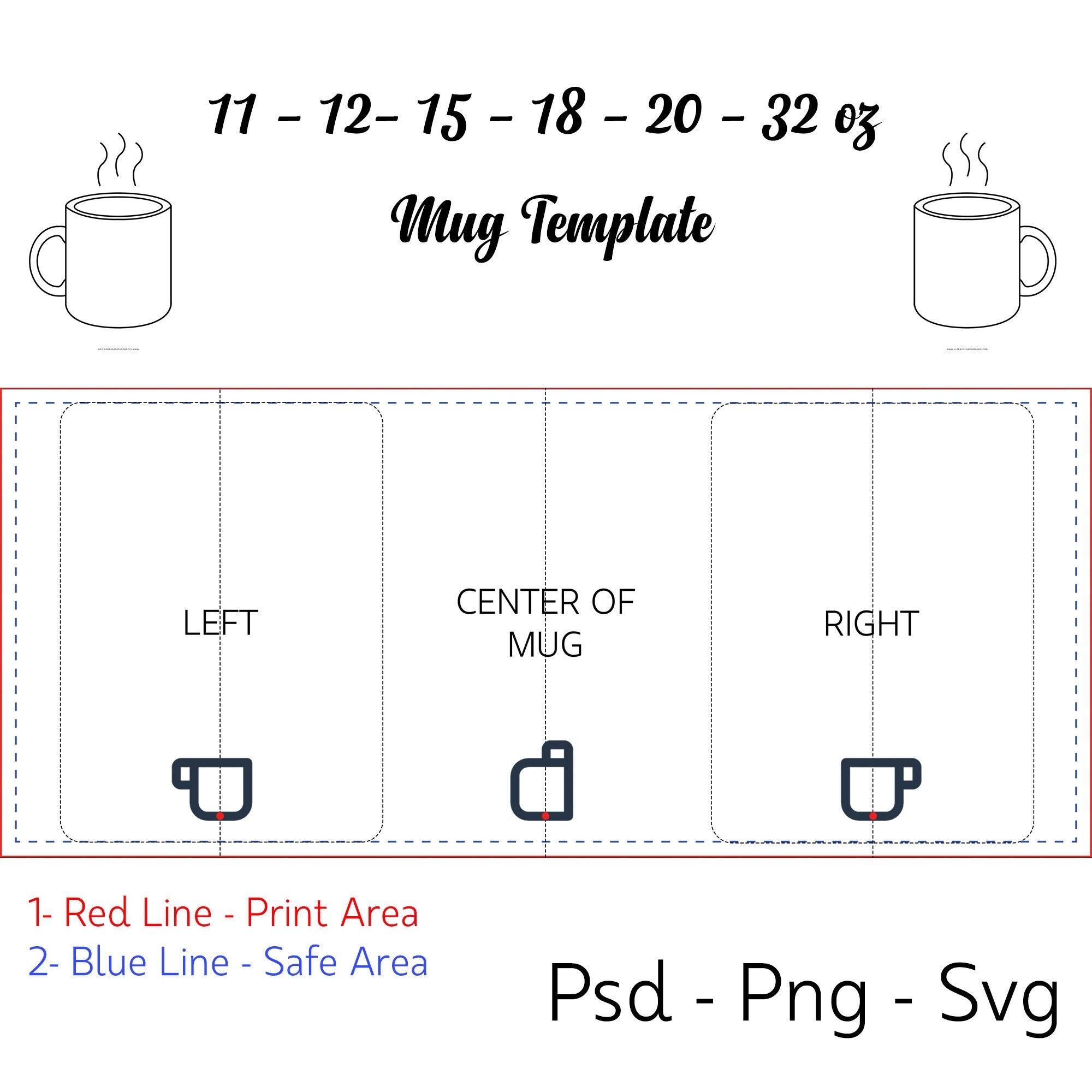 Complete Mug Design Templates Bundle for 15oz, 11oz, and 12oz Cups - Ideal for Sublimation and Cricut Projects