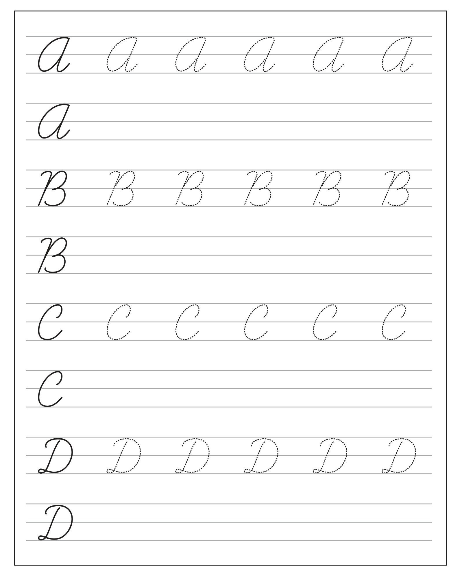 Elevate Your Handwriting: Printable Cursive Worksheets for All Ages!