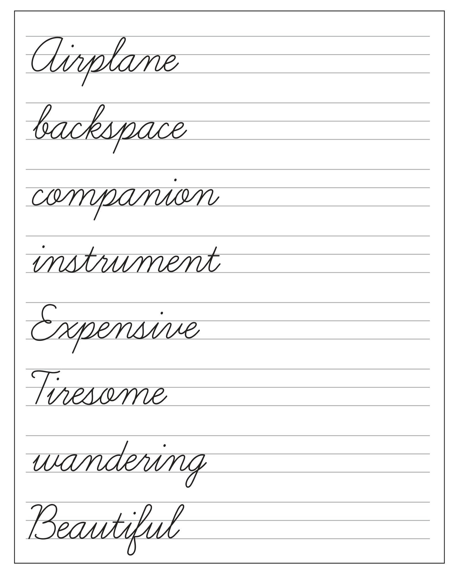 Elevate Your Handwriting: Printable Cursive Worksheets for All Ages! - 5
