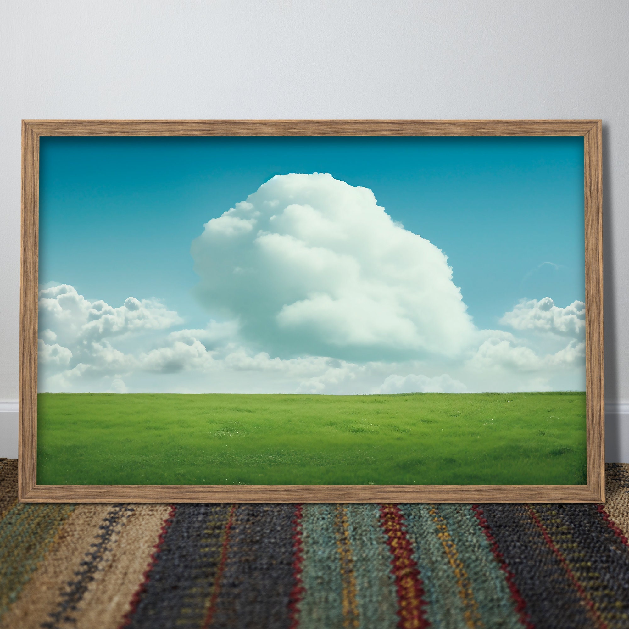 Farmhouse Serenity: Instant Download Cloud Landscape Art - 3