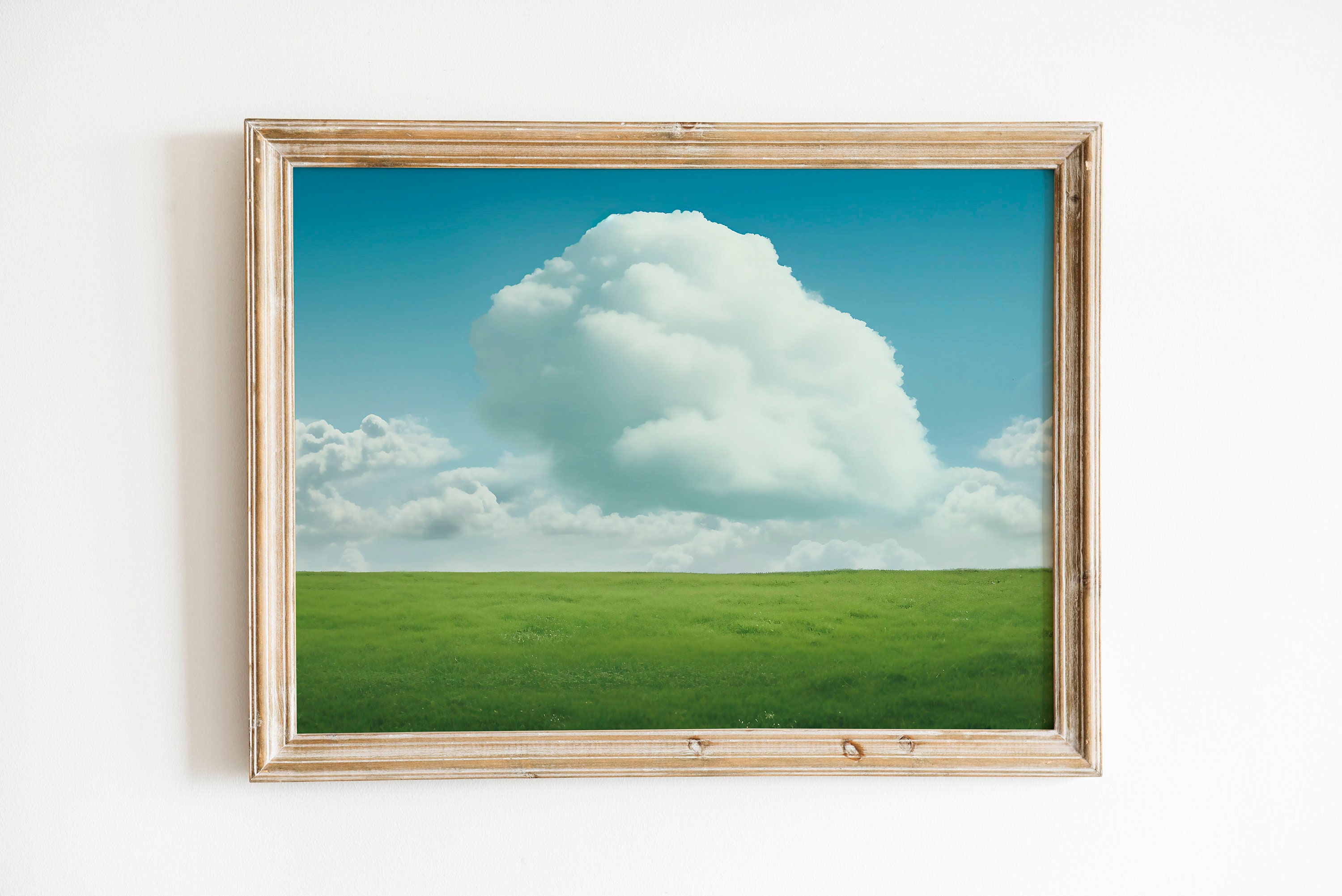 Farmhouse Serenity: Instant Download Cloud Landscape Art - 5