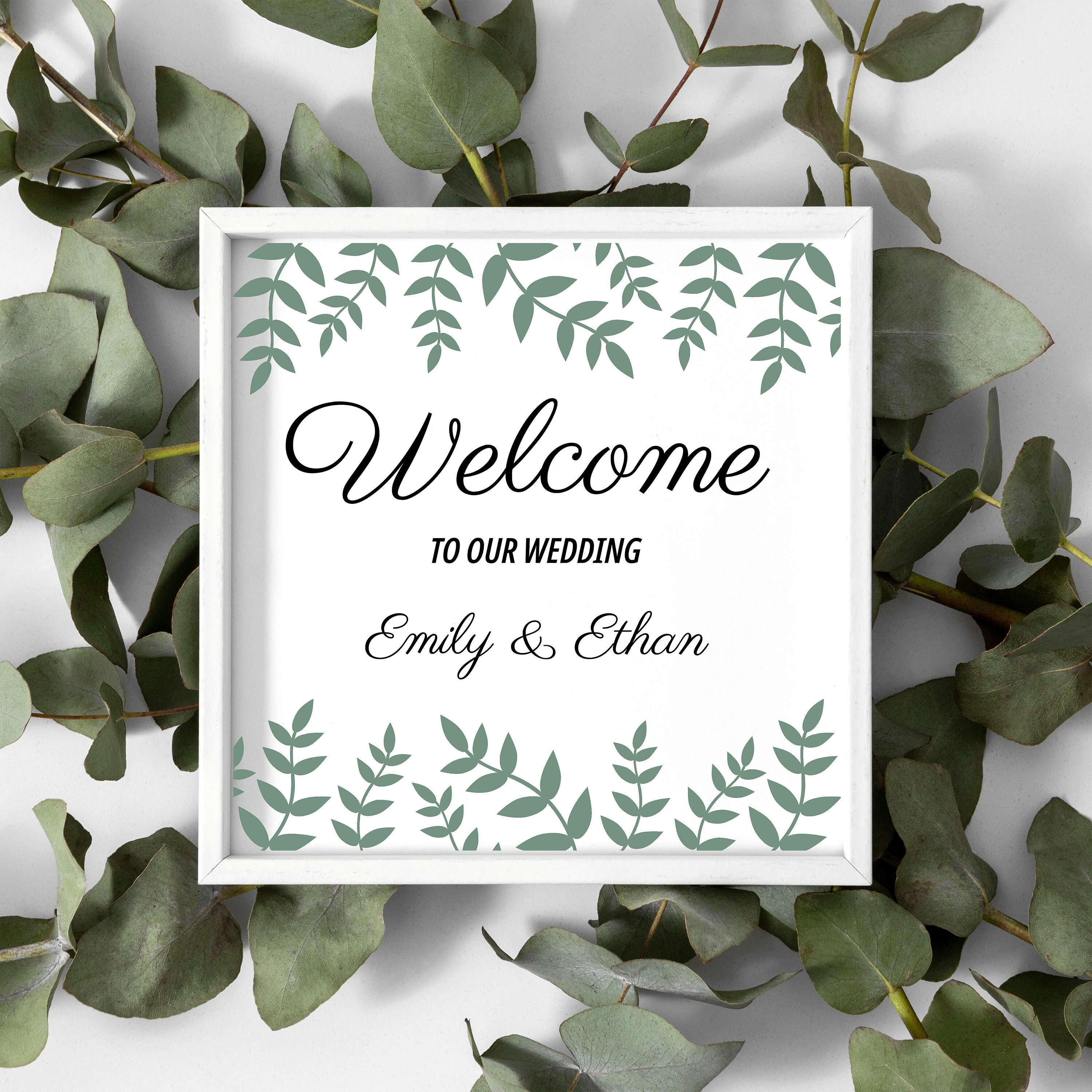 Fully Editable Wedding Welcome Sign SVG: Personalize Your Special Day!