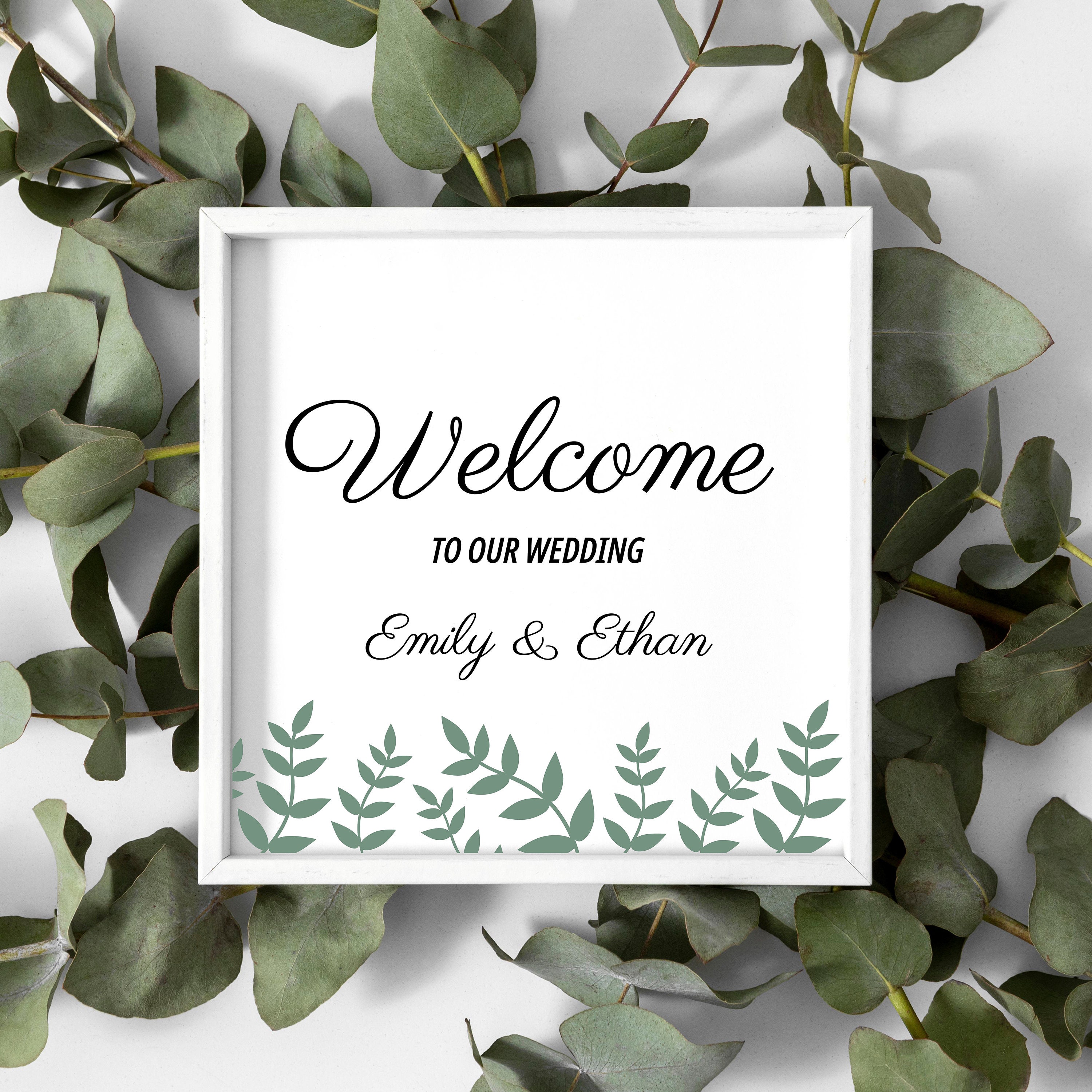 Fully Editable Wedding Welcome Sign SVG: Personalize Your Special Day! - 3
