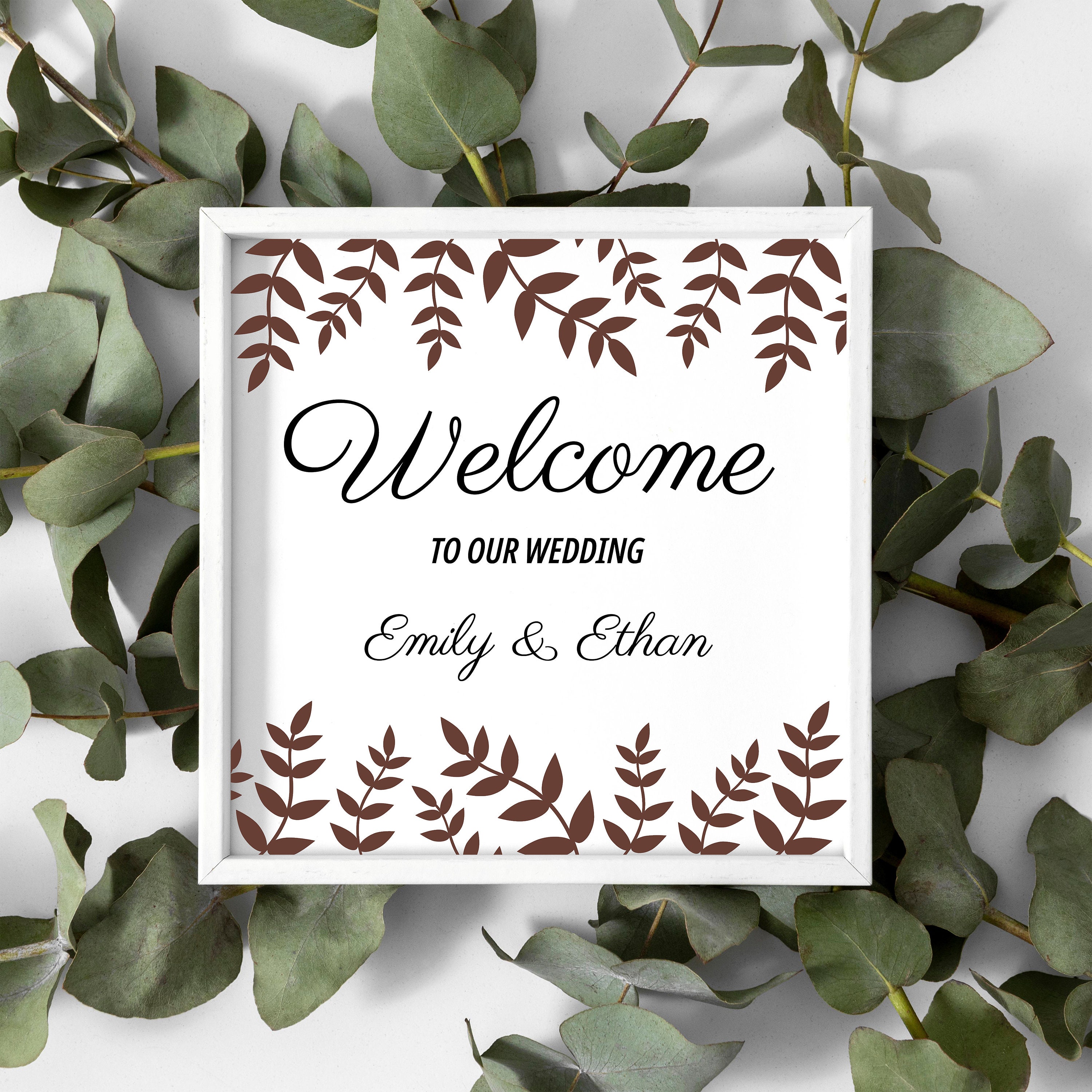 Fully Editable Wedding Welcome Sign SVG: Personalize Your Special Day! - 4