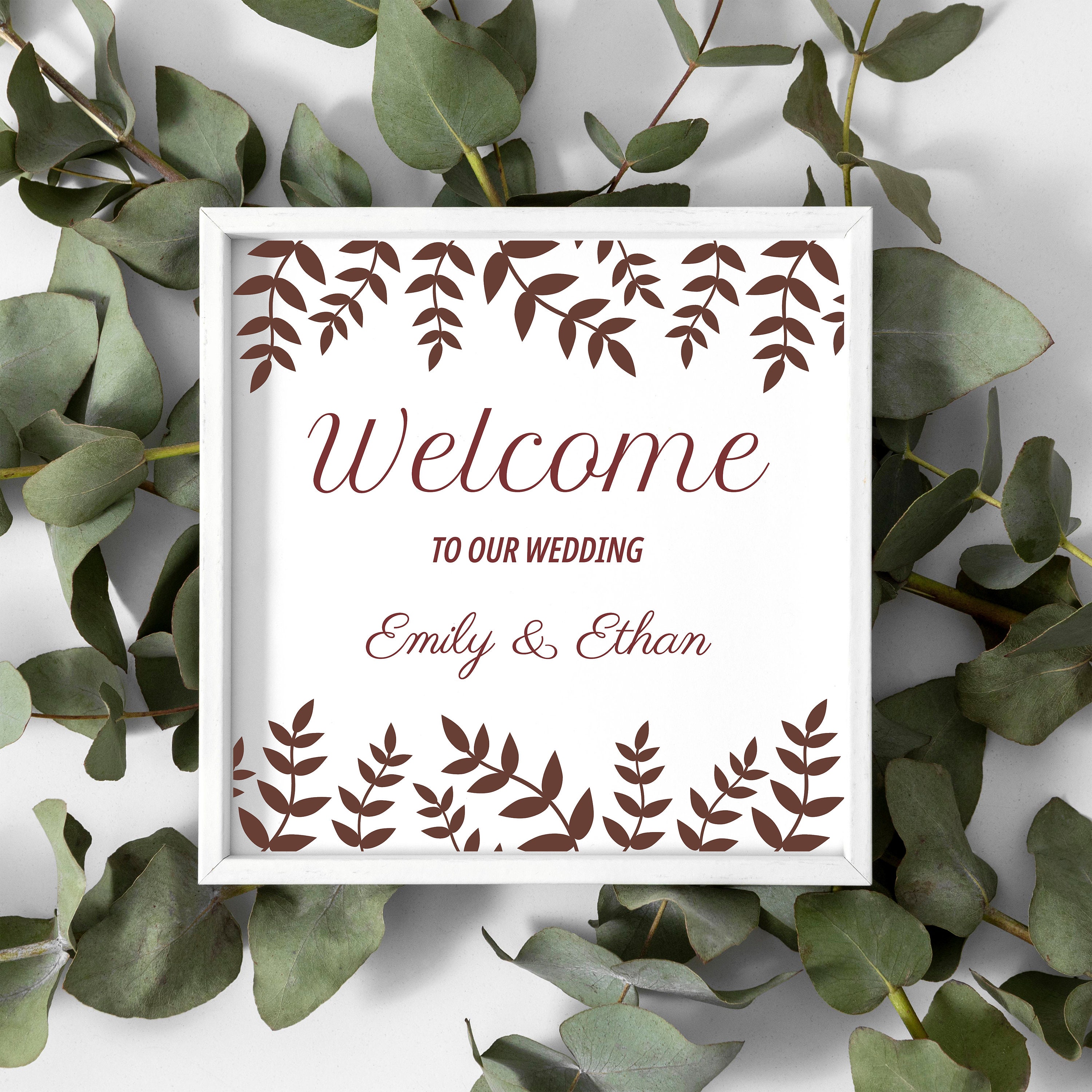 Fully Editable Wedding Welcome Sign SVG: Personalize Your Special Day! - 5