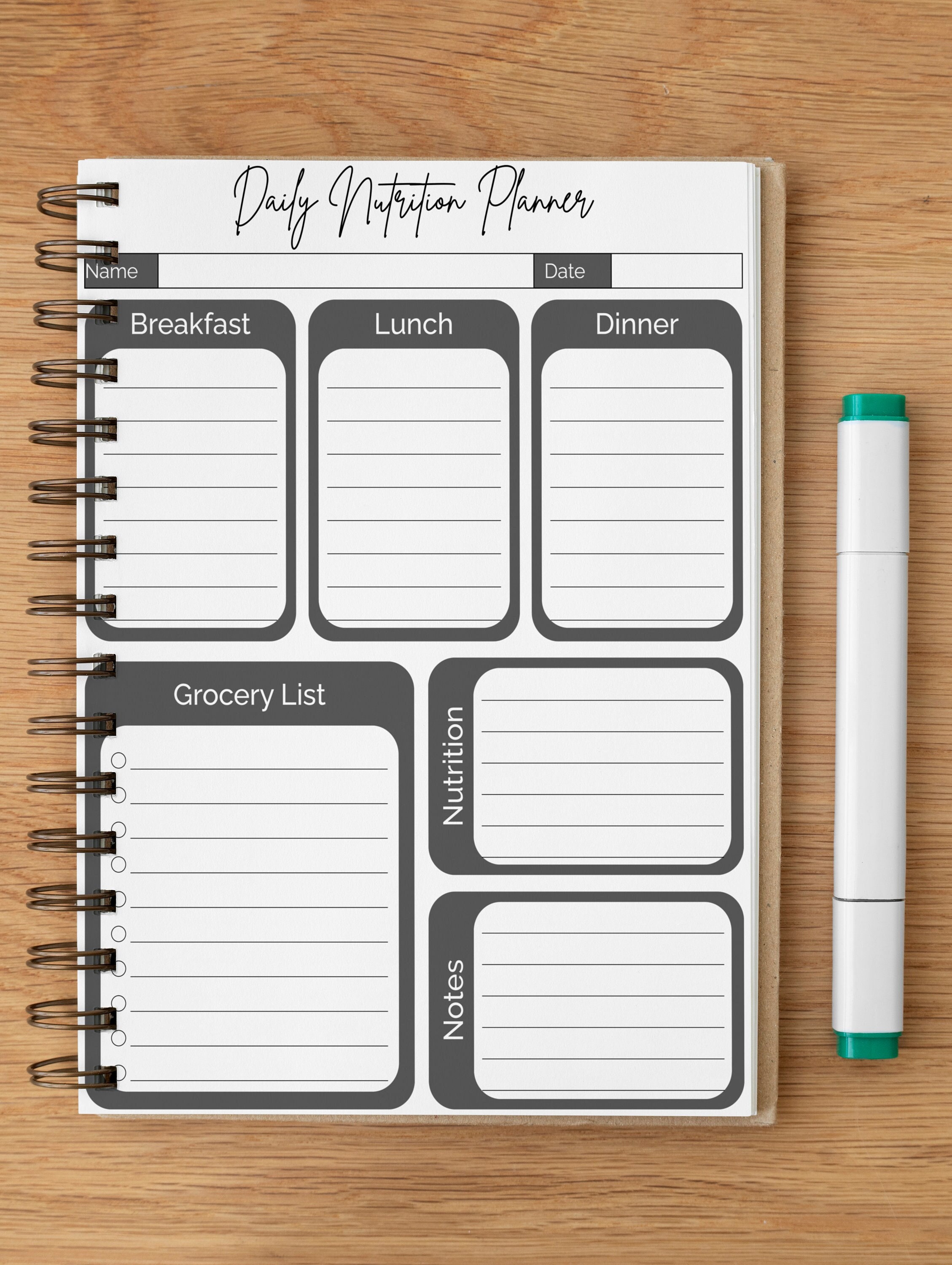 Health & Nutrition Planner: Your Guide to a Balanced Lifestyle Active