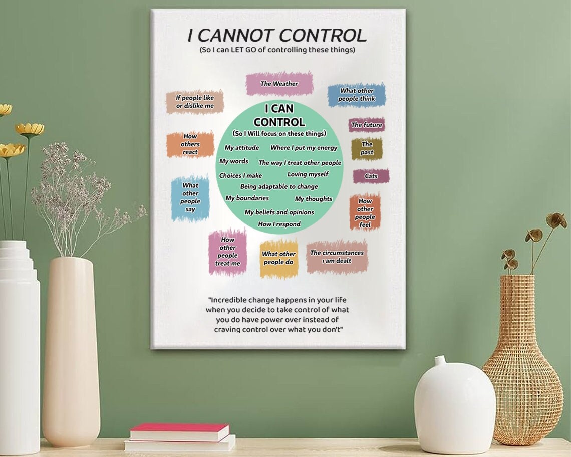 Things I Can Control Poster - Mental Health Circle of Control