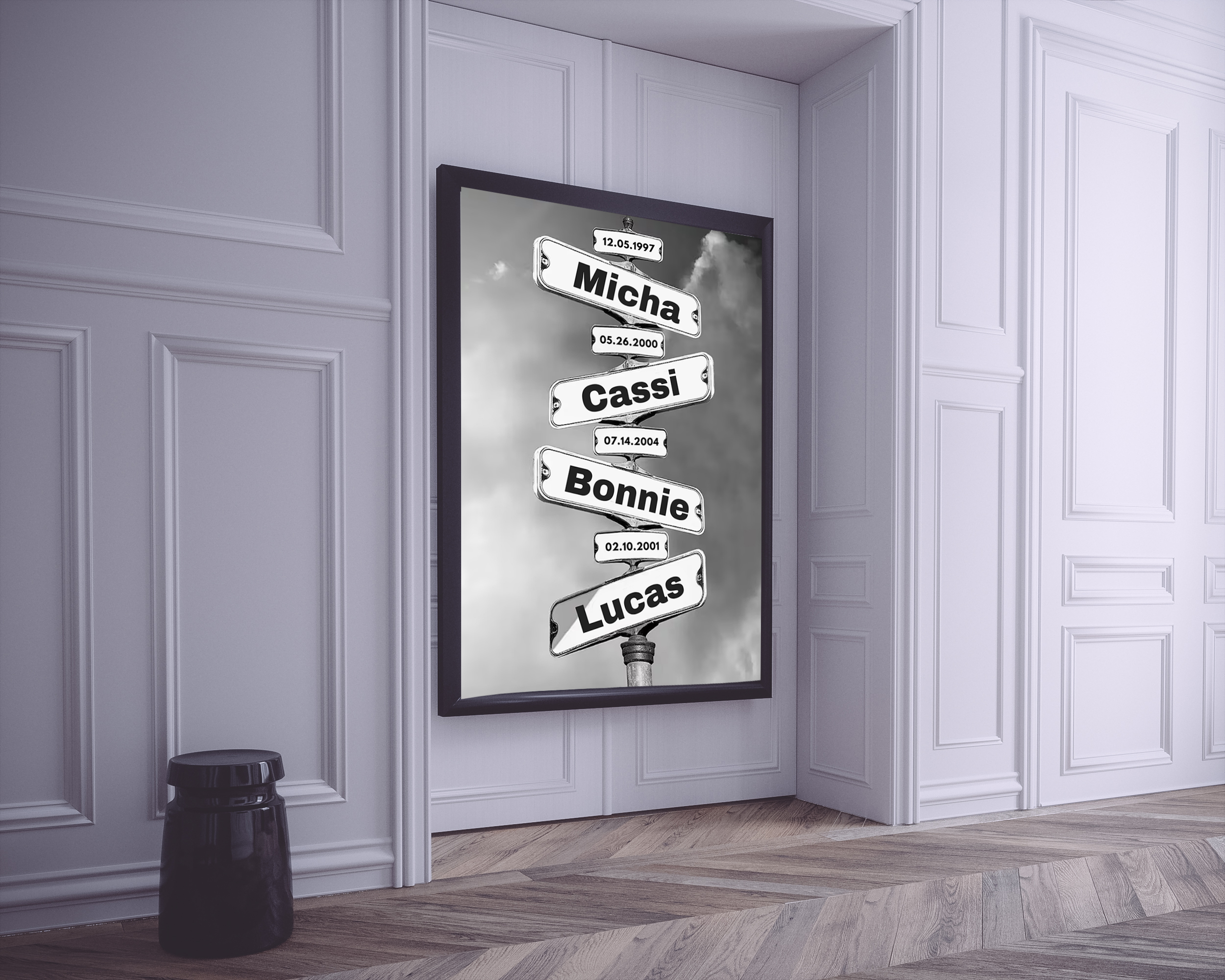 Personalized Family Name Signs - Custom Wall Art Templates (PSD)