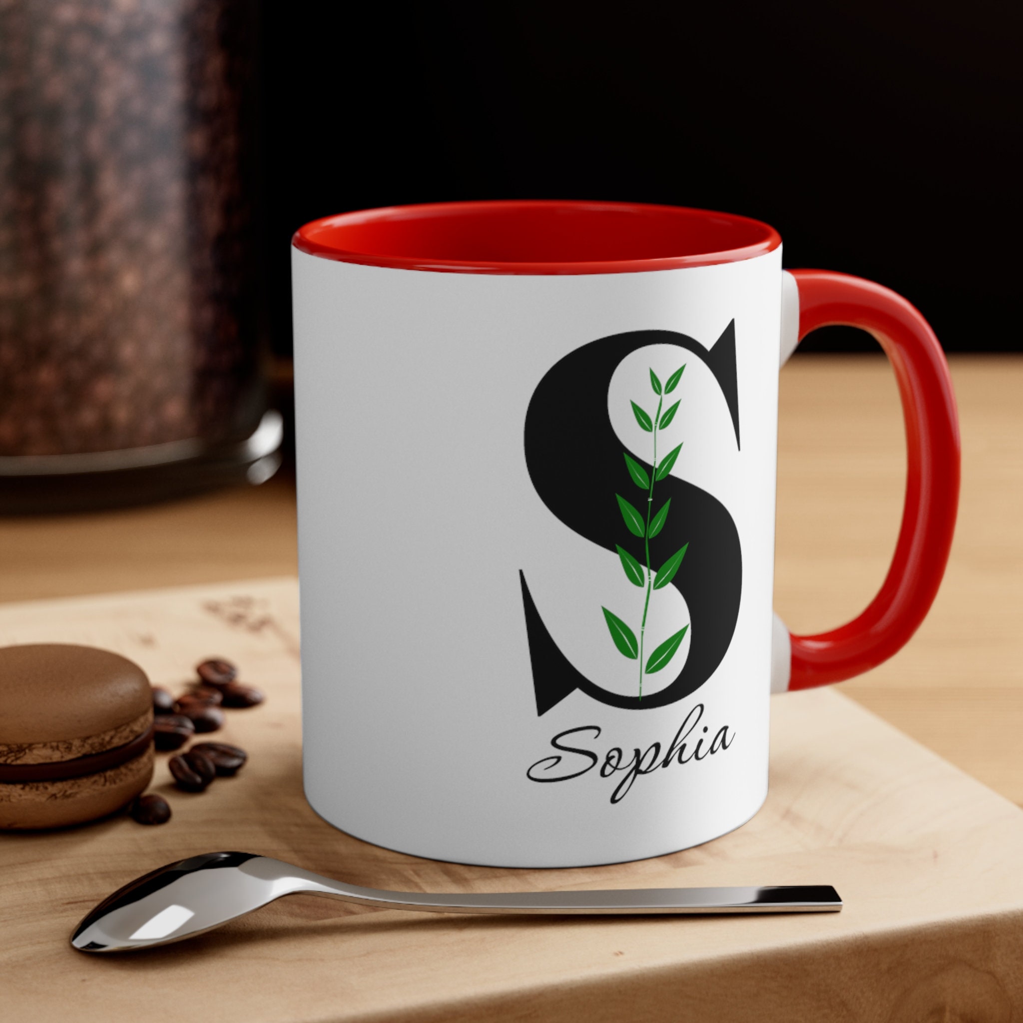 Personalized Initial Ceramic Mug: Unique Monogram Design - 4