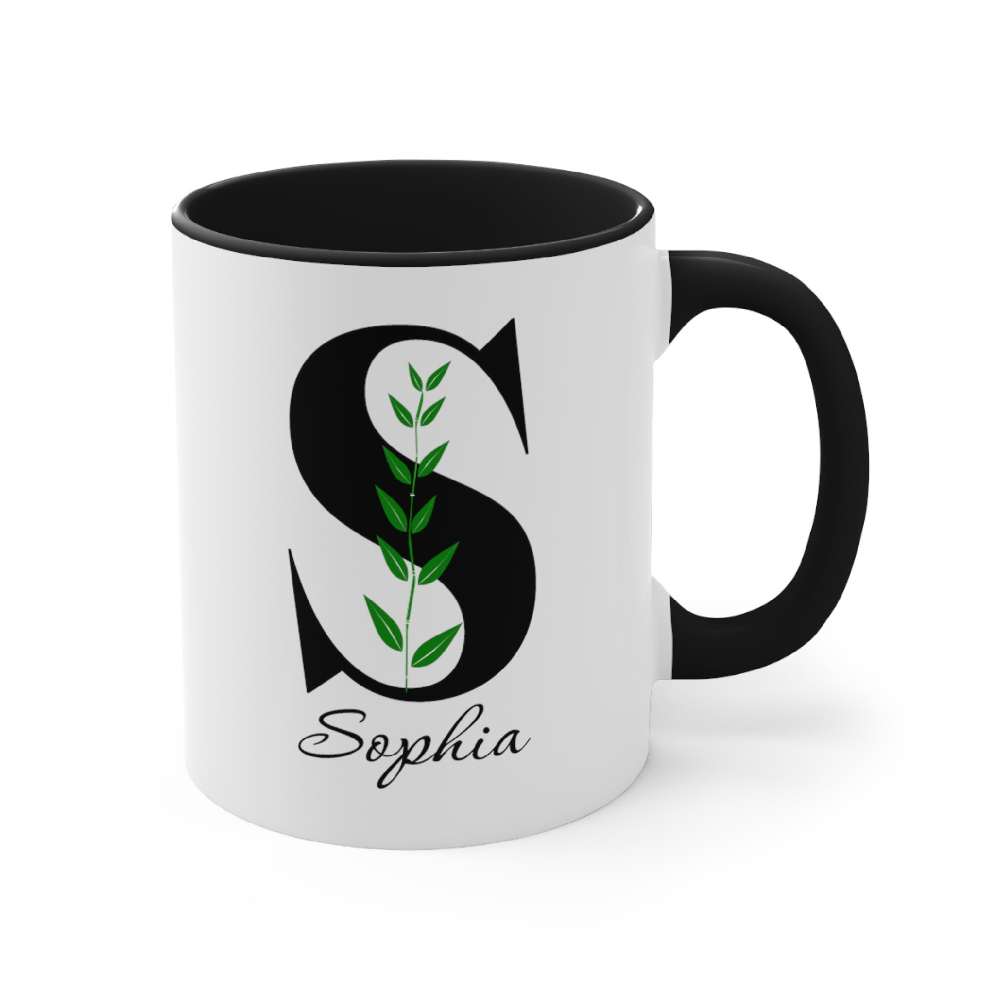 Personalized Initial Ceramic Mug: Unique Monogram Design - 5