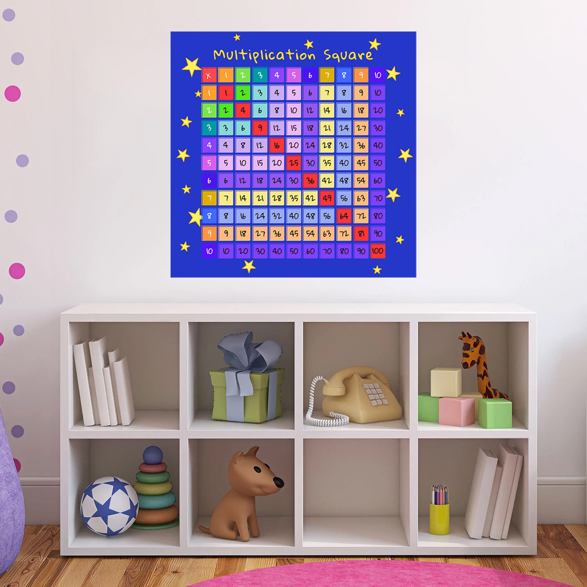 Preschool Math Poster - Multiplication Table & Nursery Print - 3
