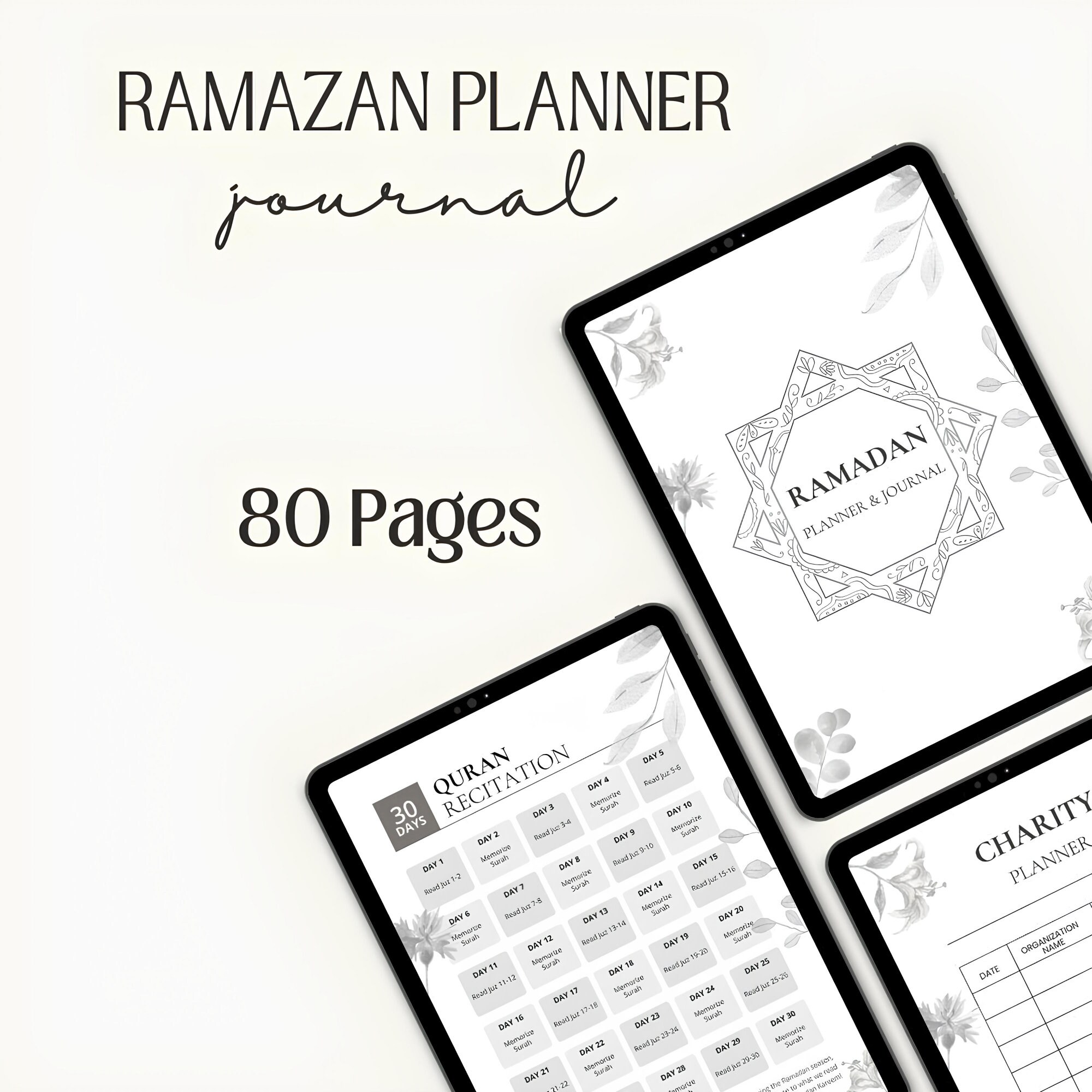 Ramadan Planner & Journal - 30 Days Islamic Organizer with Prayer Tracker, Quran Plan, and Gratitude Journal