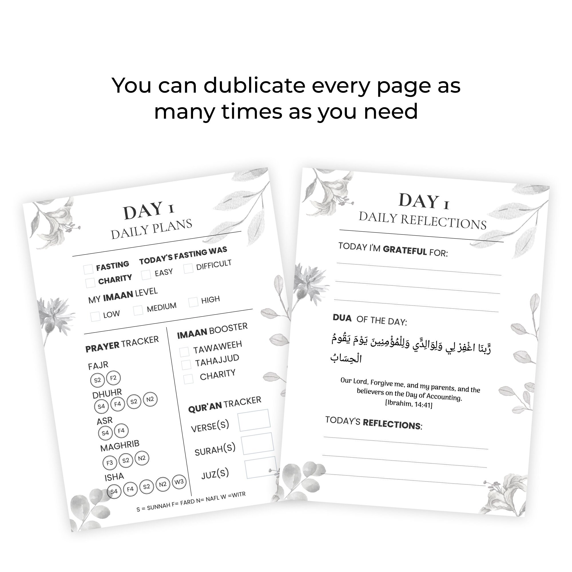 Ramadan Planner & Journal - 30 Days Islamic Organizer with Prayer Tracker, Quran Plan, and Gratitude Journal - 3