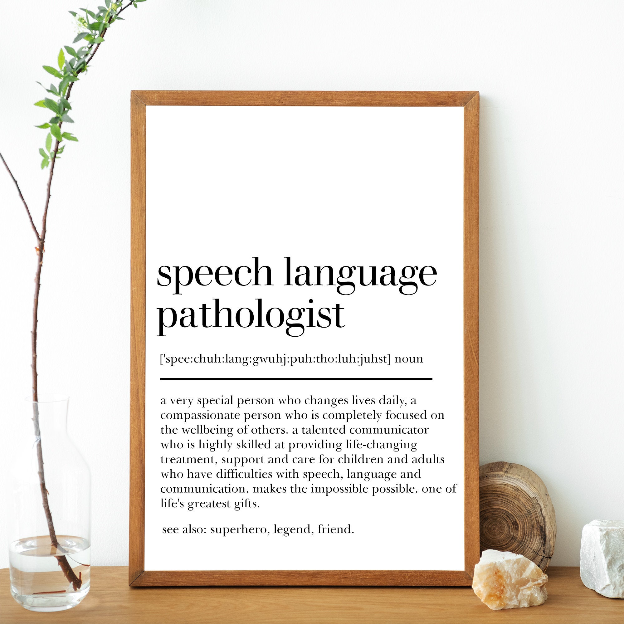 Speech Language Pathologist Definition Print - Therapist Gift for Graduation and Wall Decor - 4
