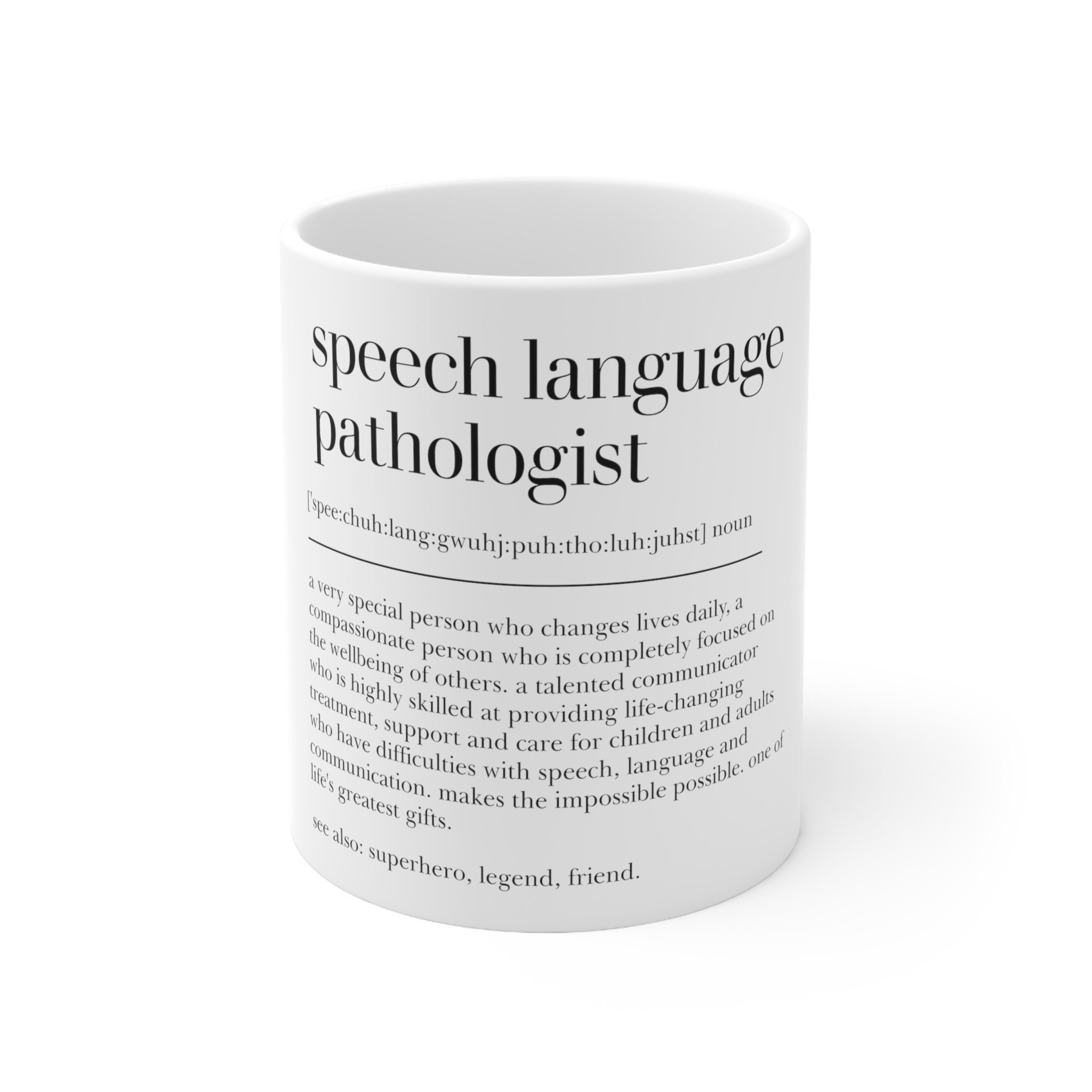 Speech Pathologist Gift Definition Mug - Therapist Ceramic Cup