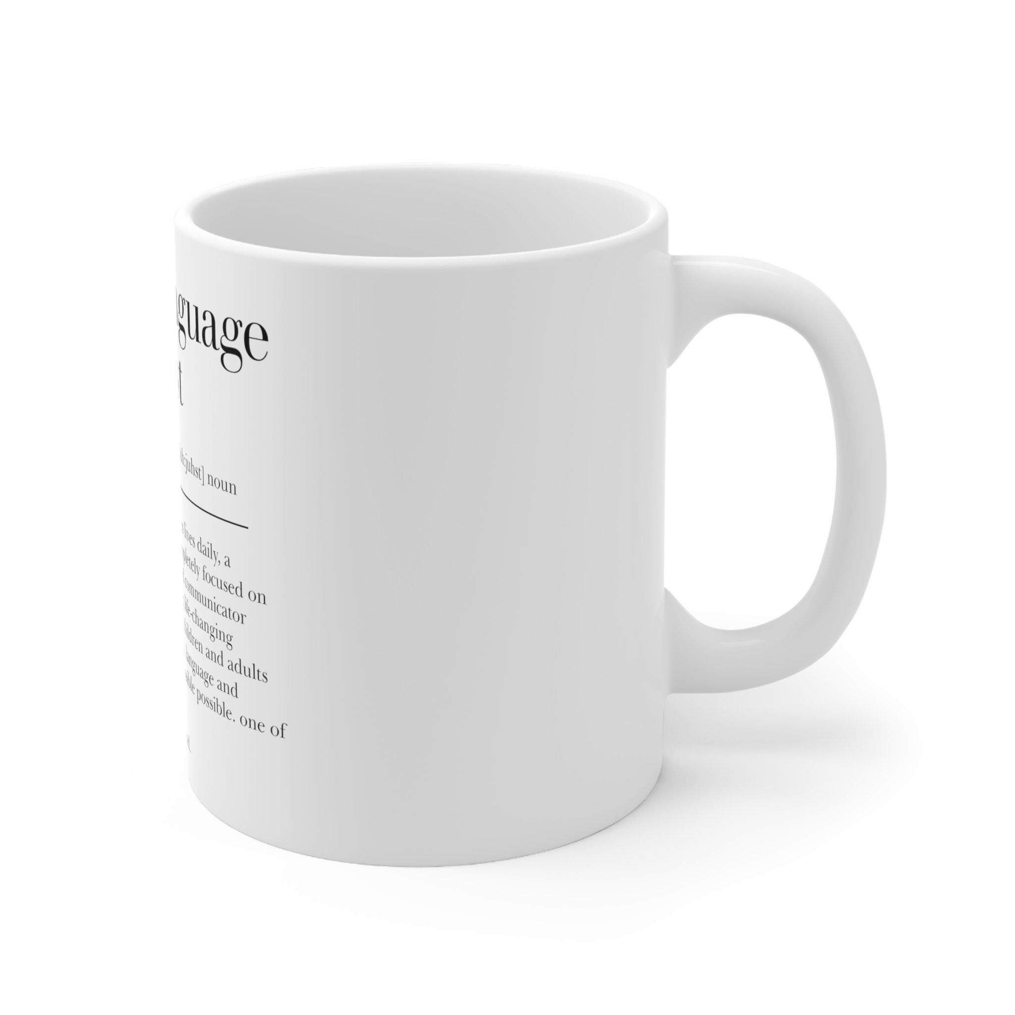 Speech Pathologist Gift Definition Mug - Therapist Ceramic Cup - 3