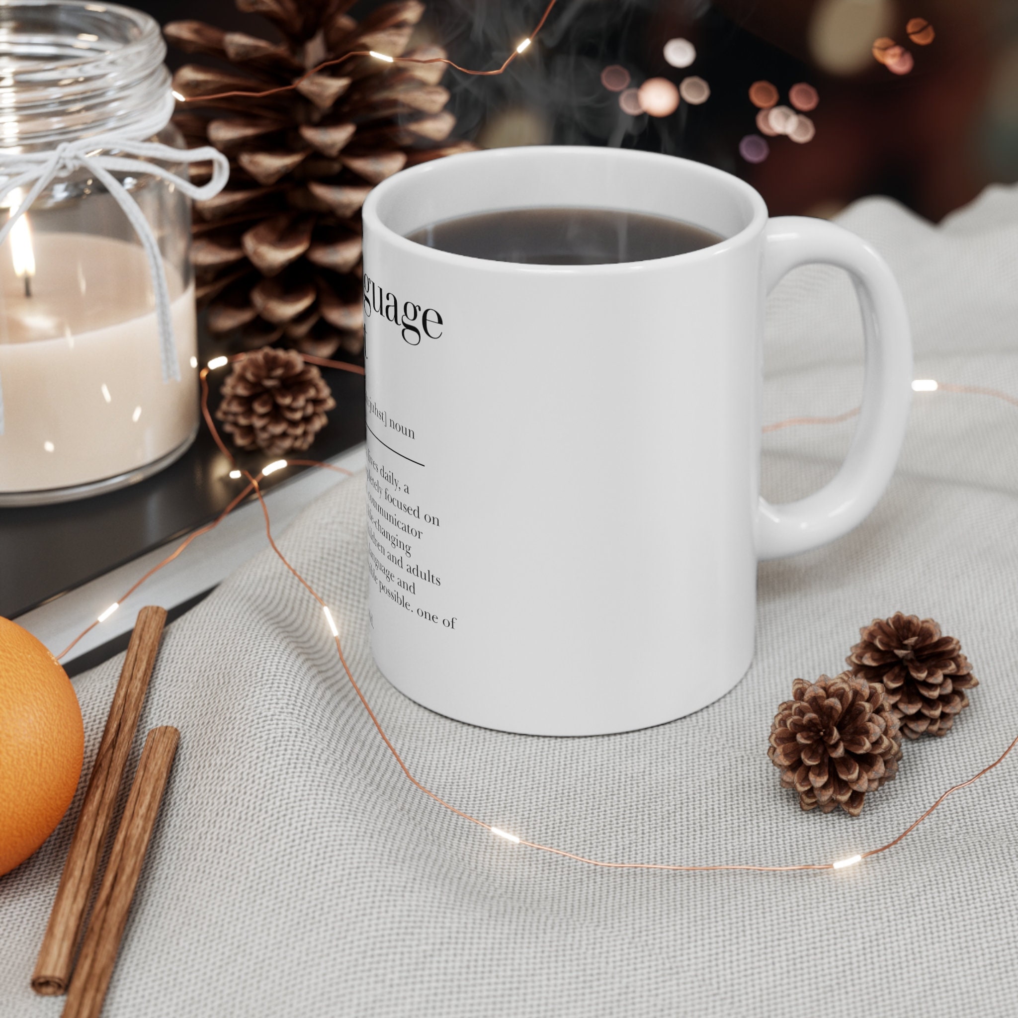 Speech Pathologist Gift Definition Mug - Therapist Ceramic Cup - 4
