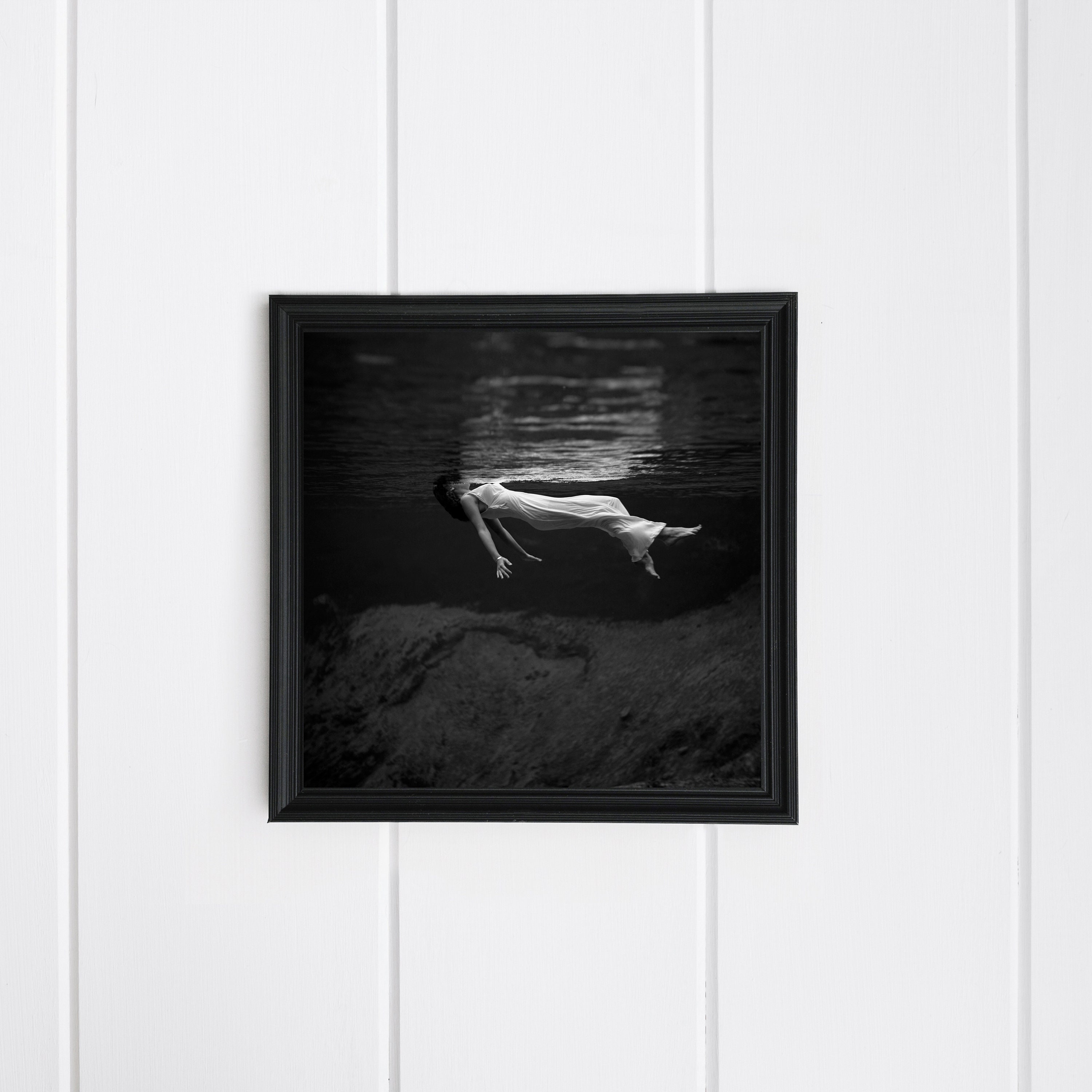 Timeless Beauty: Black and White Woman in Water - 5