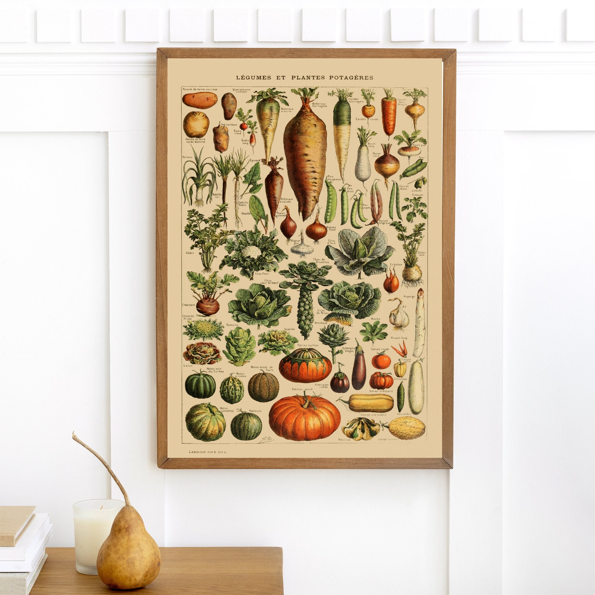Timeless Botanical Art: Captivating Vegetable Prints for Kitchen Decor