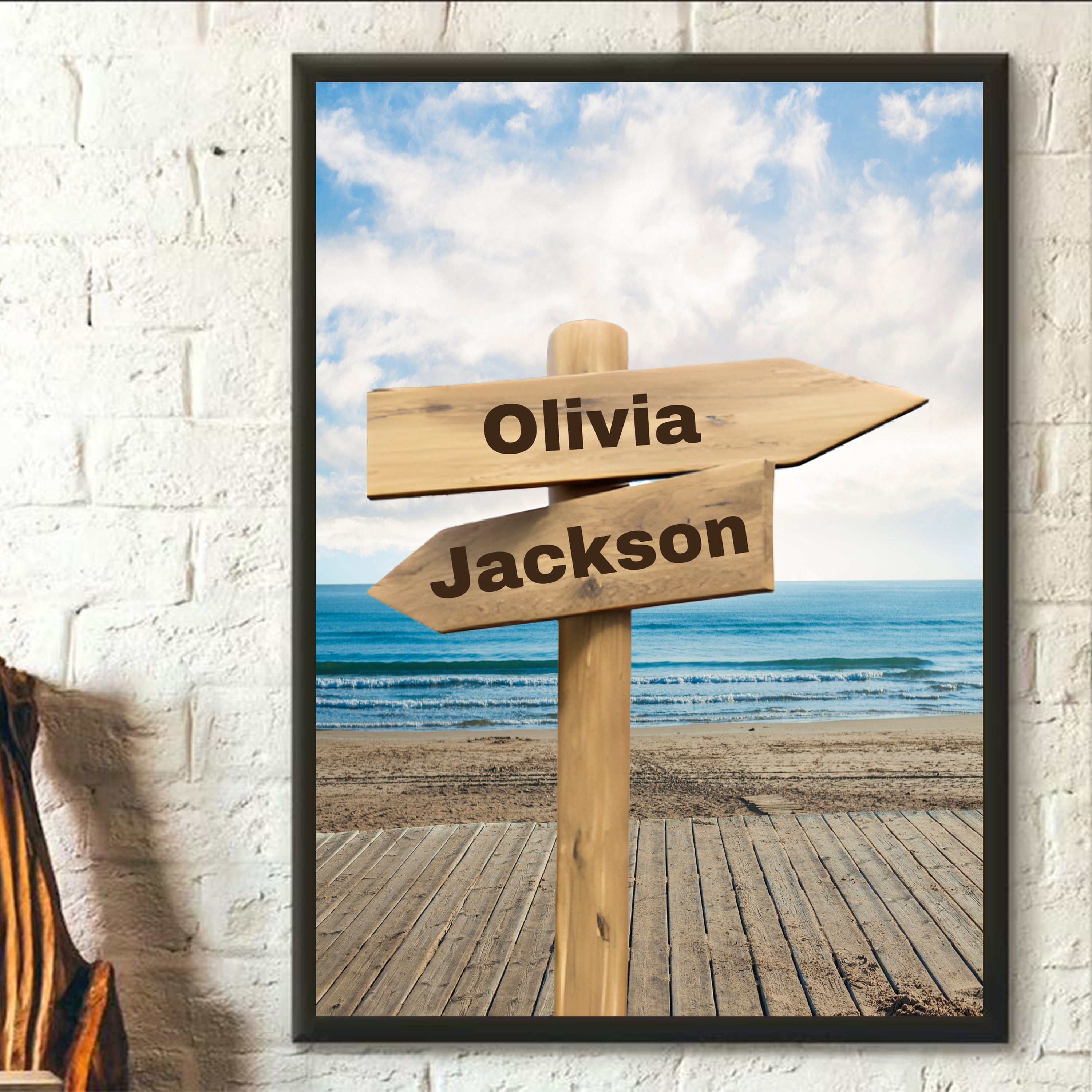 Custom Wood Sign - Personalized Family Name & Date Gift