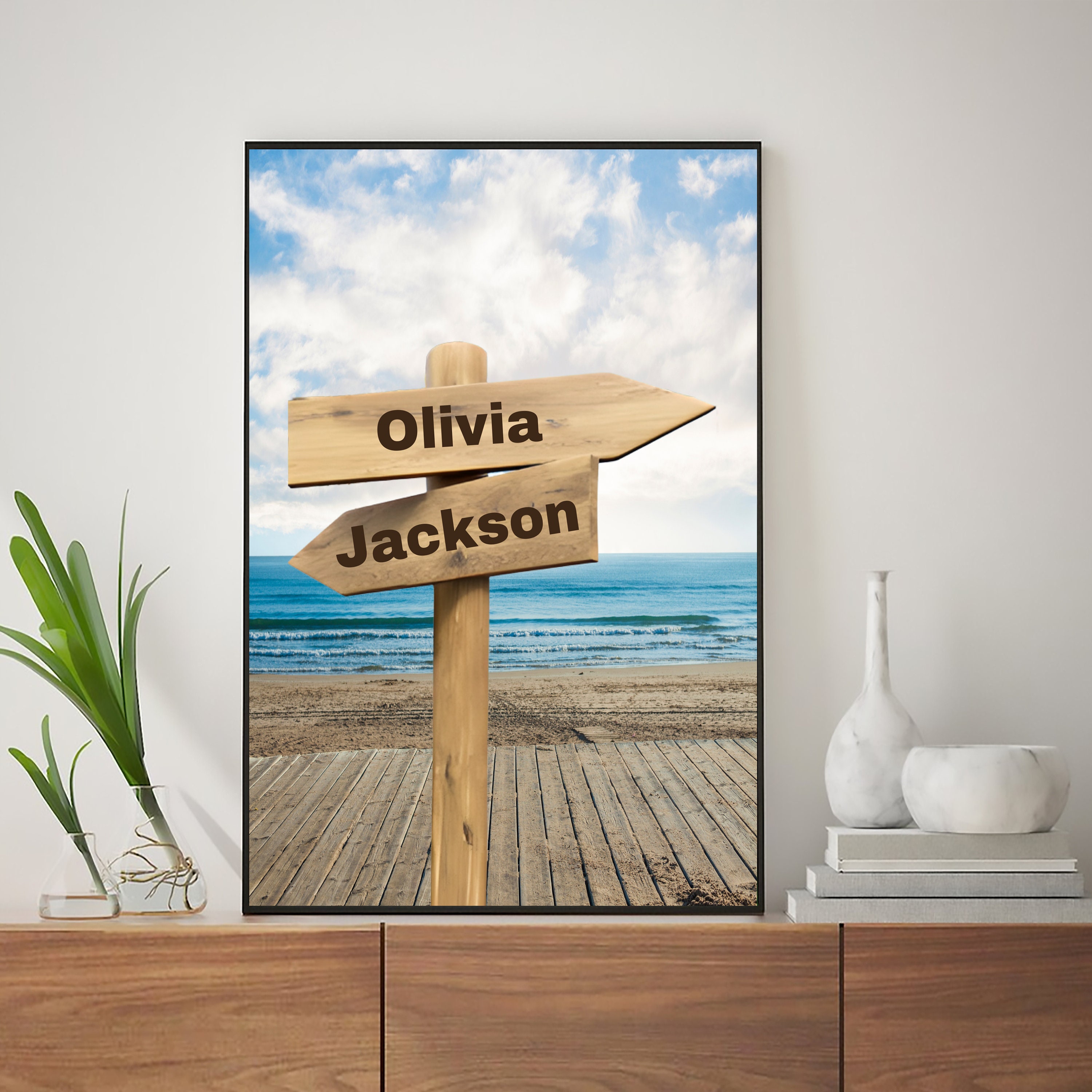 Custom Wood Sign - Personalized Family Name & Date Gift - 3