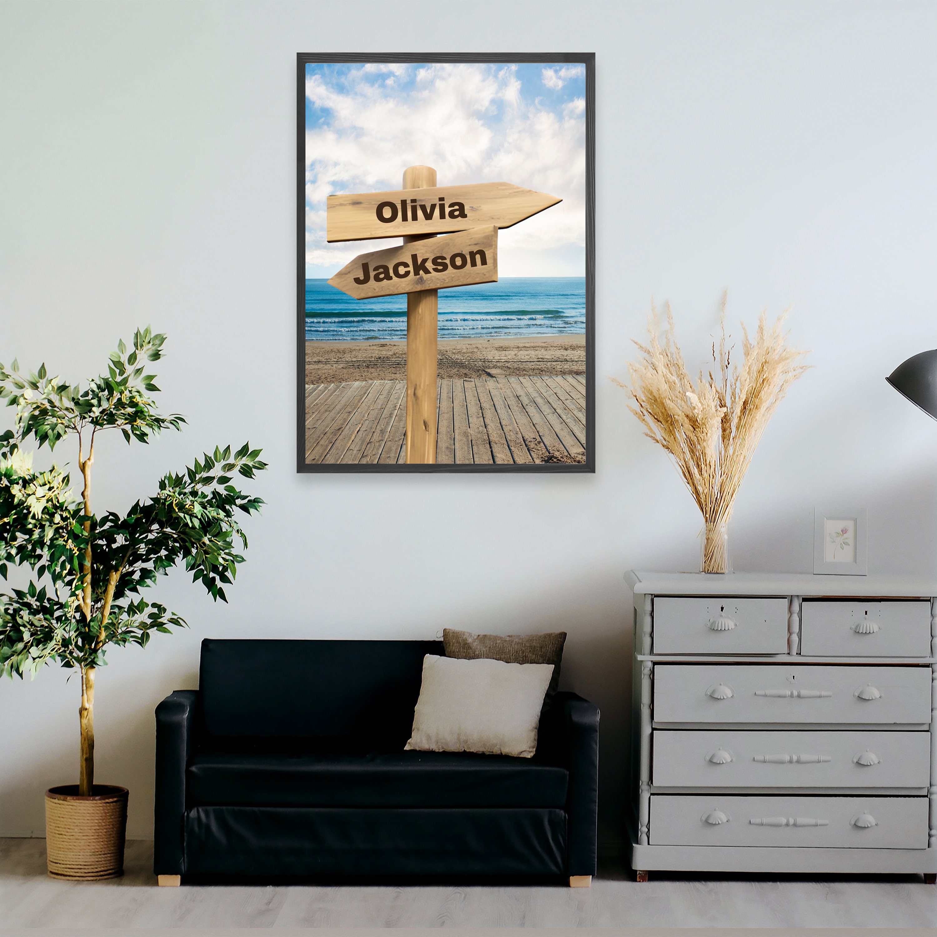 Custom Wood Sign - Personalized Family Name & Date Gift - 5