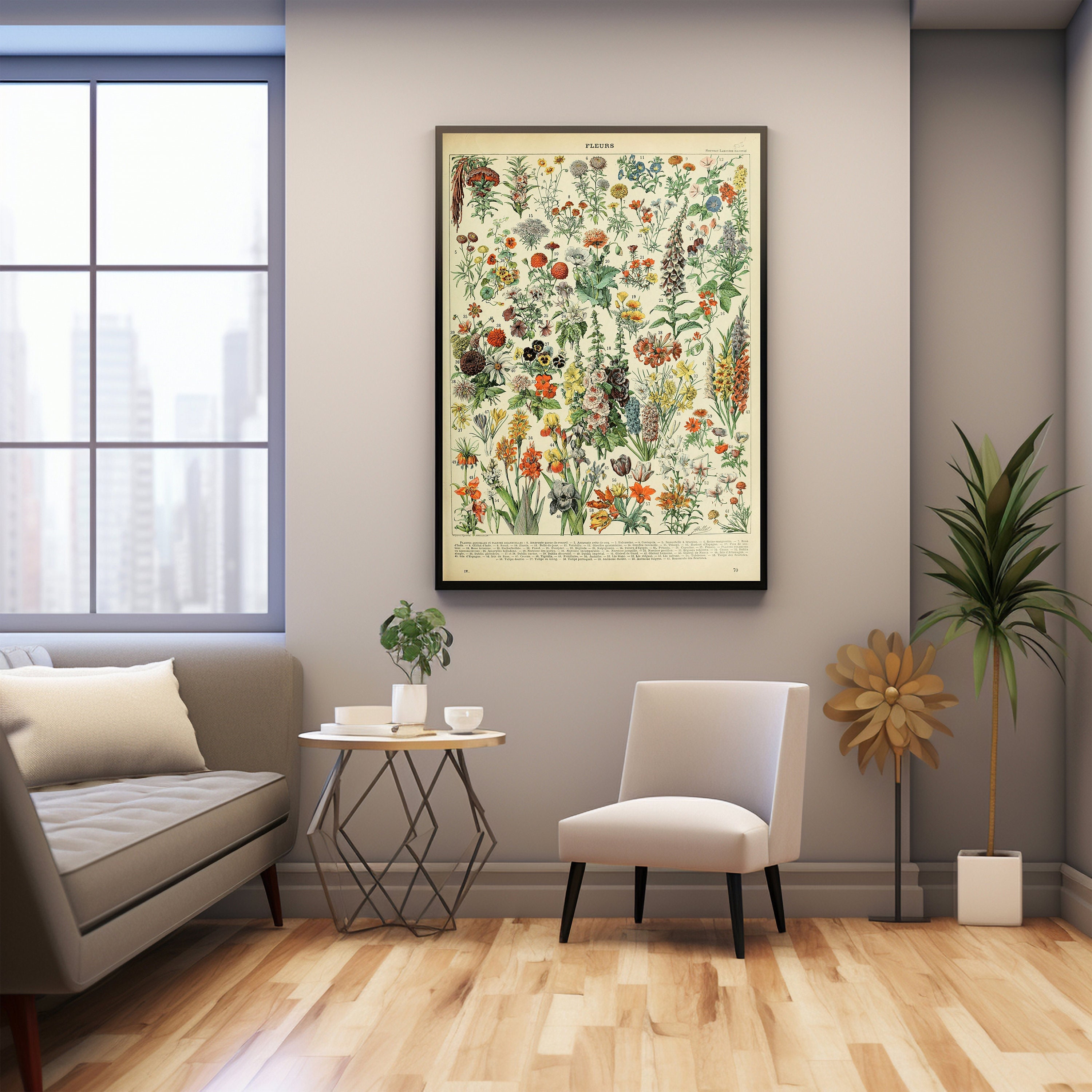 Vintage Botanical Art Print - Adolphe Millot Flower Poster