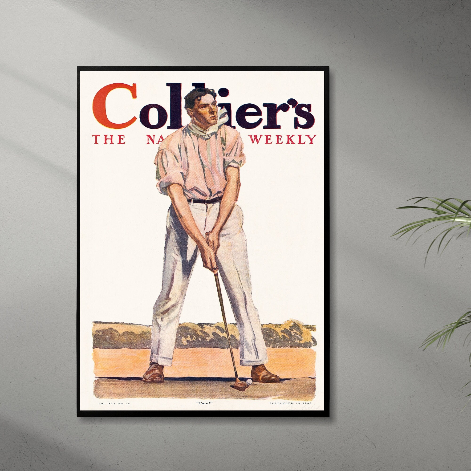 Vintage Golf Poster, Perfect Golf Wall Art for Golf Lovers in Search of Classic Decor
