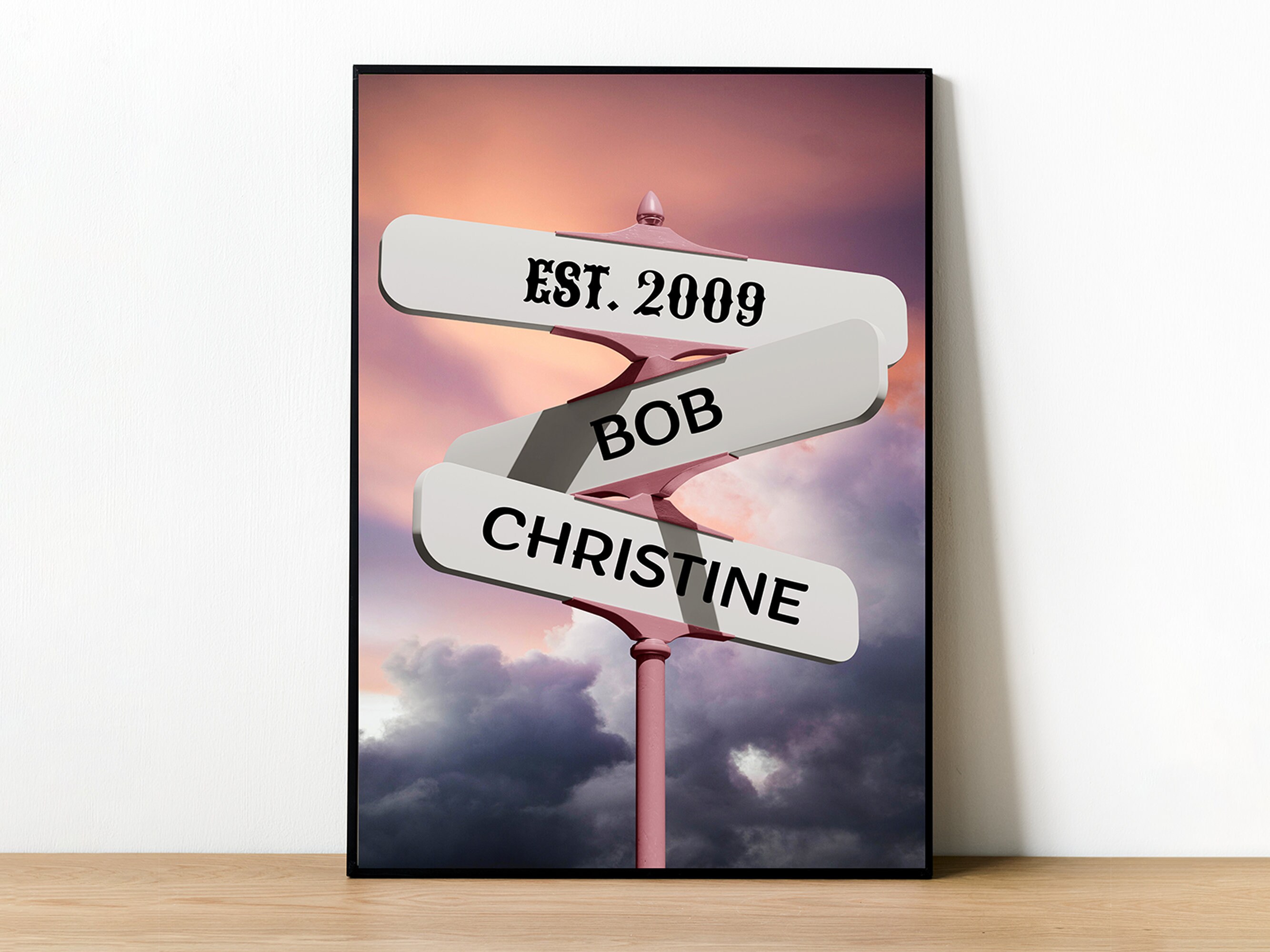 Vintage Street Sign Canvas - Personalized Custom Name Print