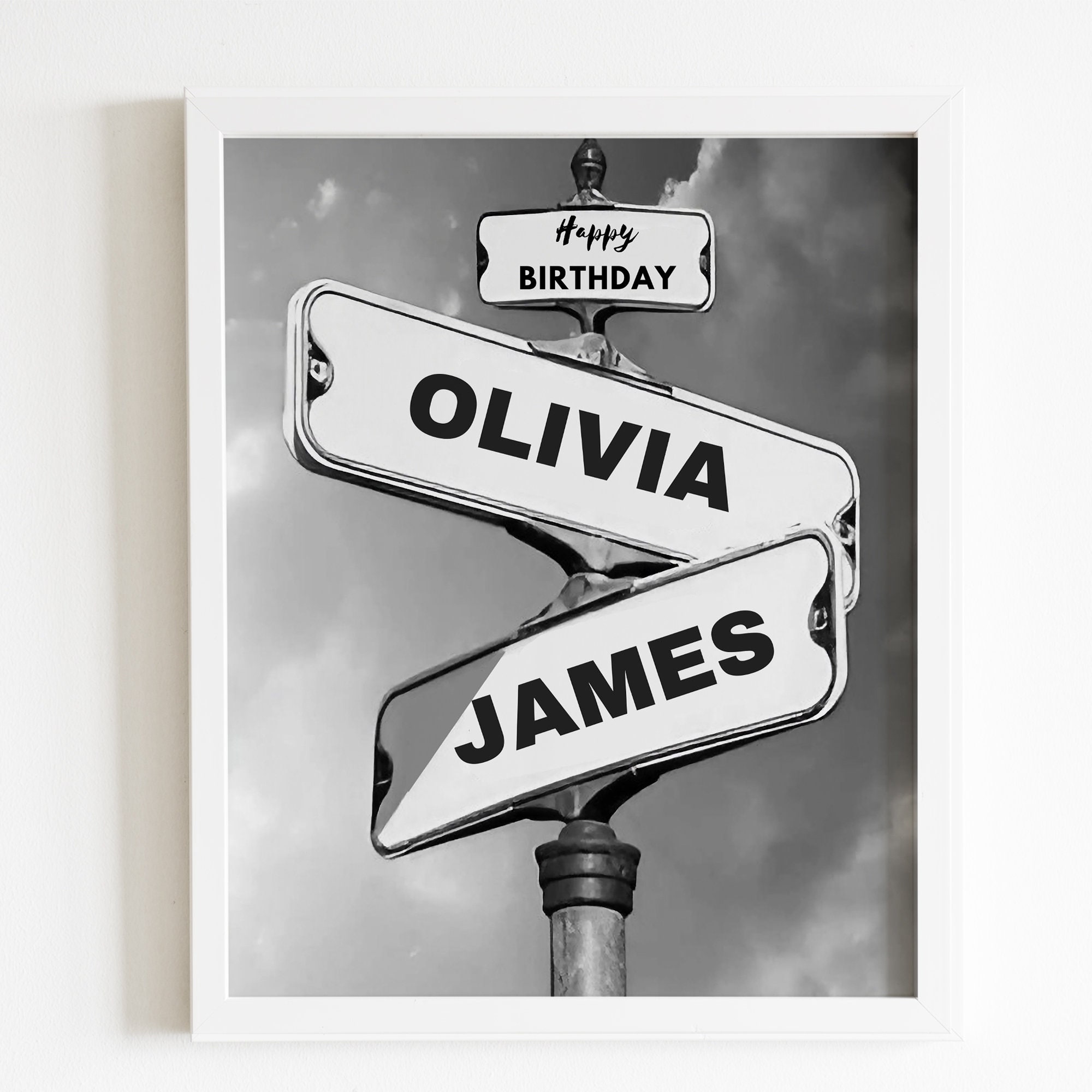 Vintage Street Sign, Unique Anniversary & Wedding Canvas, Perfect Newlywed Gift for Couple - 2