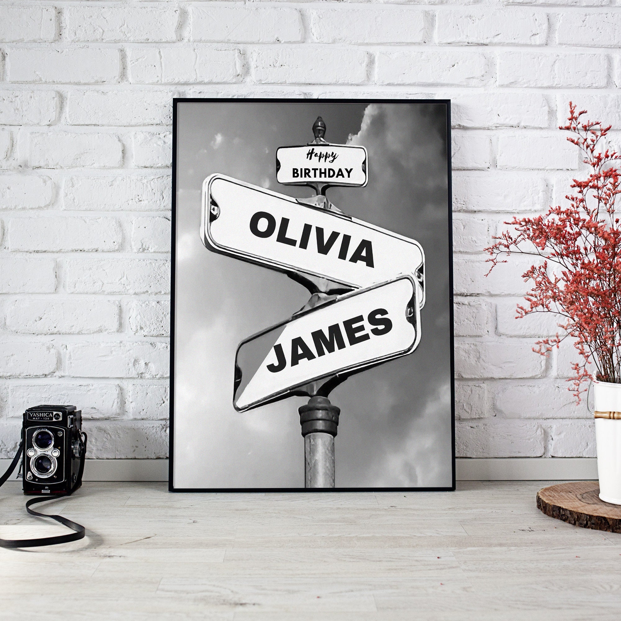 Vintage Street Sign, Unique Gifts For Couple, Anniversary Gift, Vintage Street Sign Canvas, Valentines Gift For Him - 3