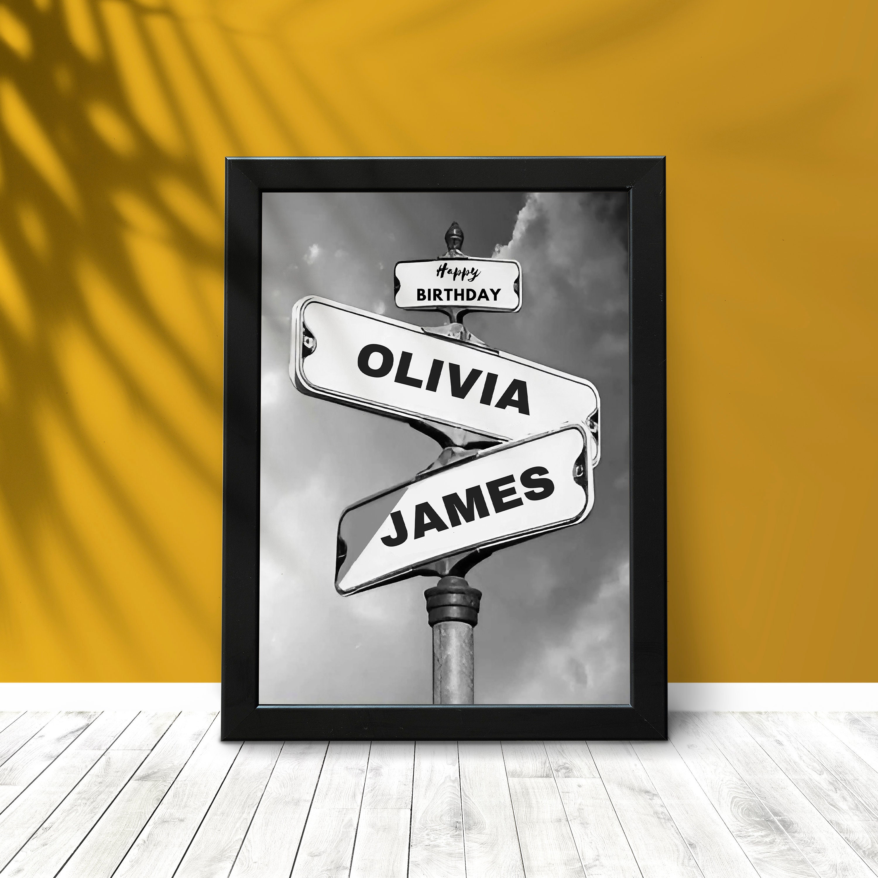 Vintage Street Sign, Unique Gifts For Couple, Anniversary Gift, Vintage Street Sign Canvas, Valentines Gift For Him - 4