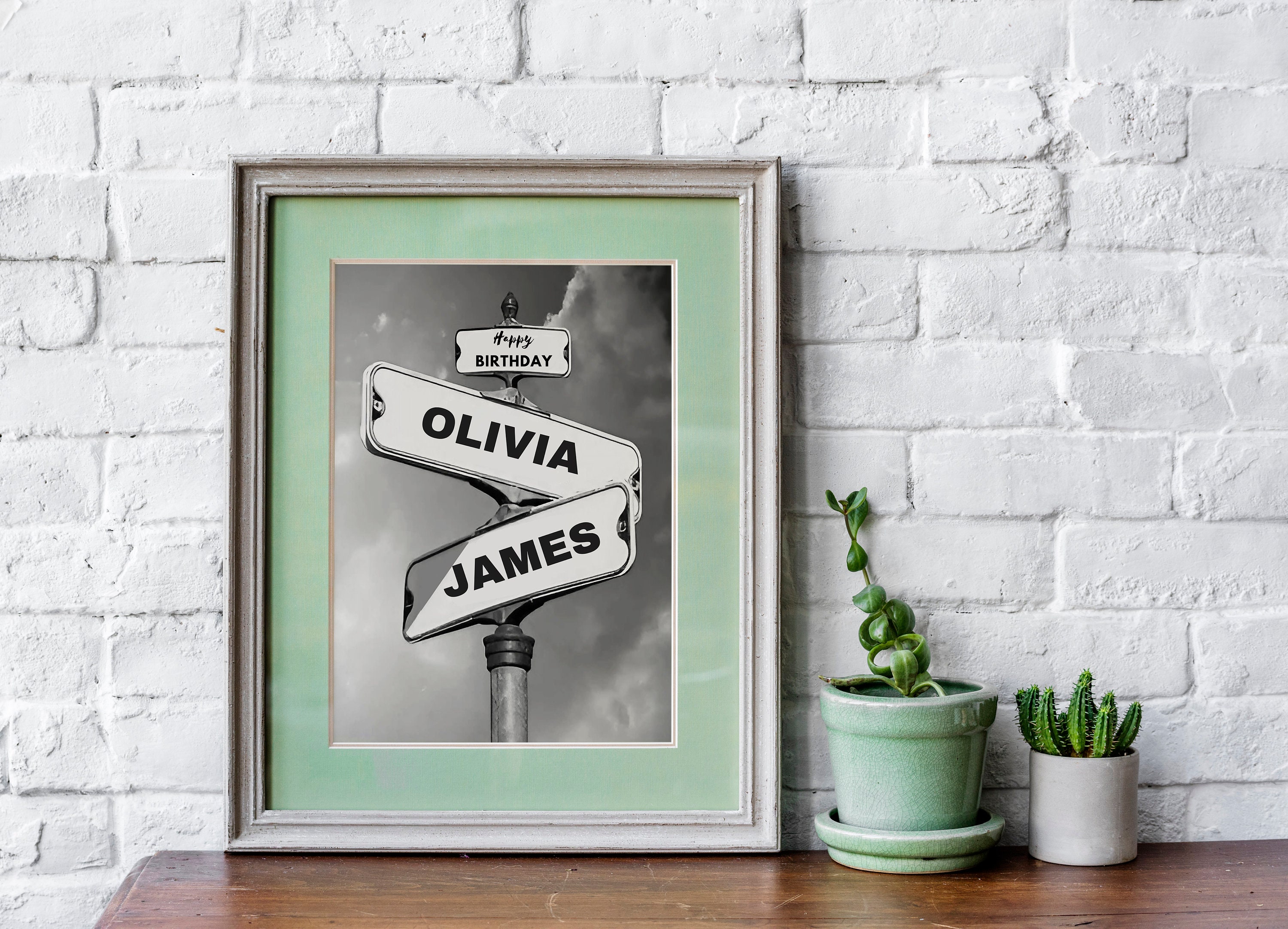 Vintage Street Sign, Unique Gifts For Couple, Anniversary Gift, Vintage Street Sign Canvas, Valentines Gift For Him - 5