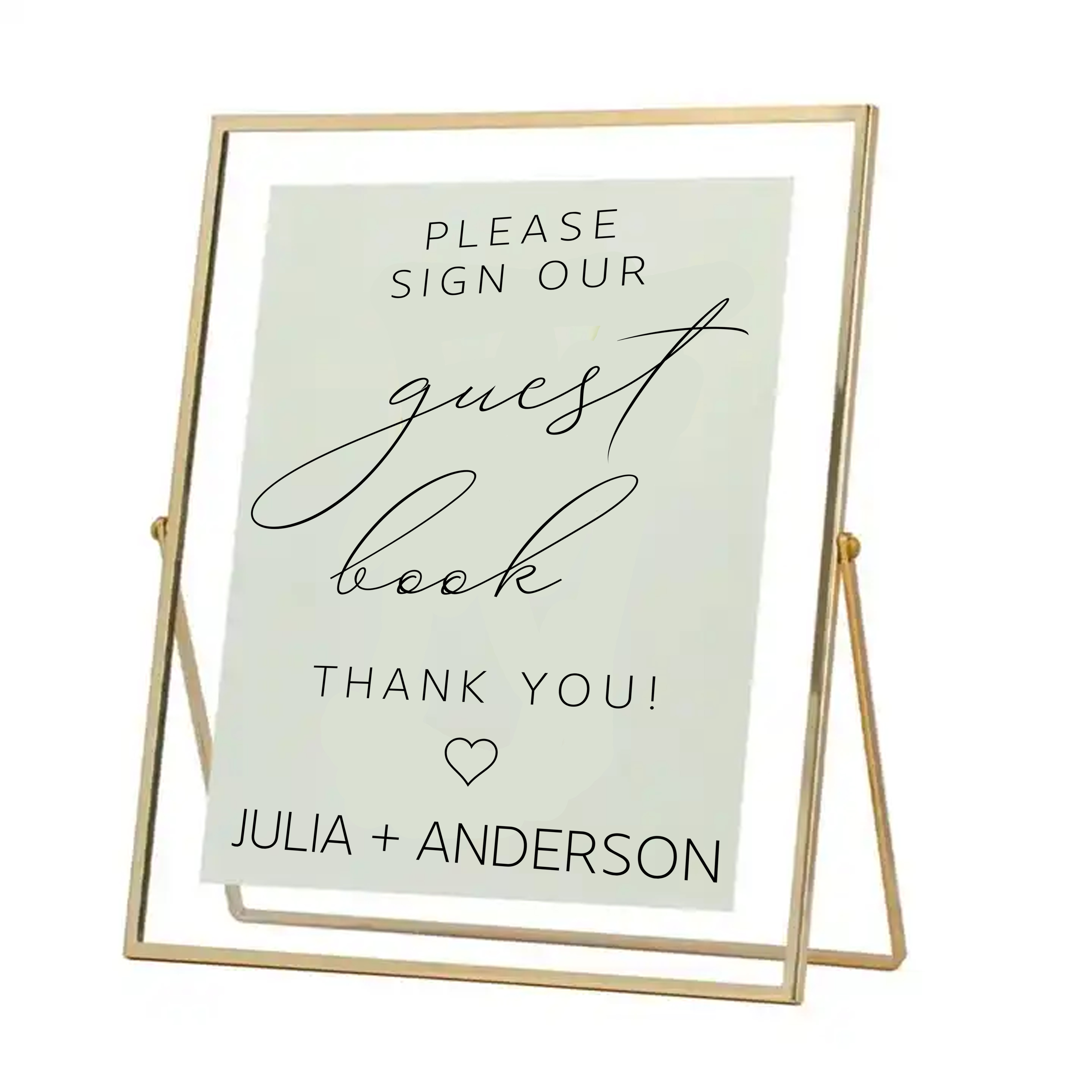 Wedding Guest Book Template - Elegant Customizable Sign-In Book (PSD)