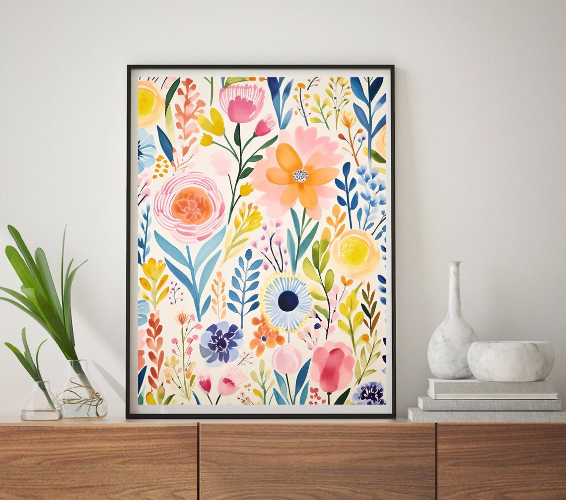 Whimsical Watercolor Florals: Elevate Your Space with Artistic Elegance