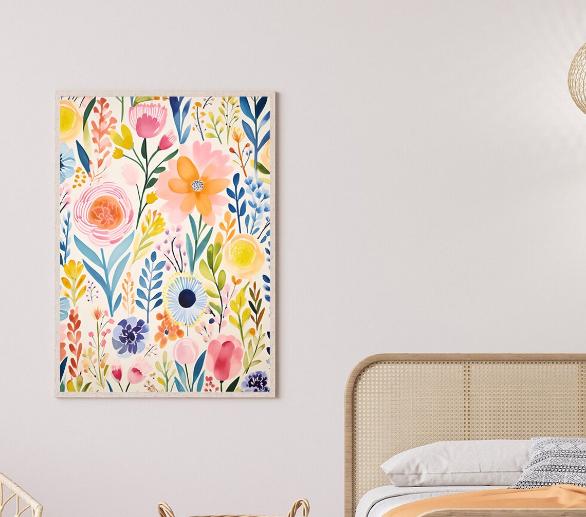 Whimsical Watercolor Florals: Elevate Your Space with Artistic Elegance - 2