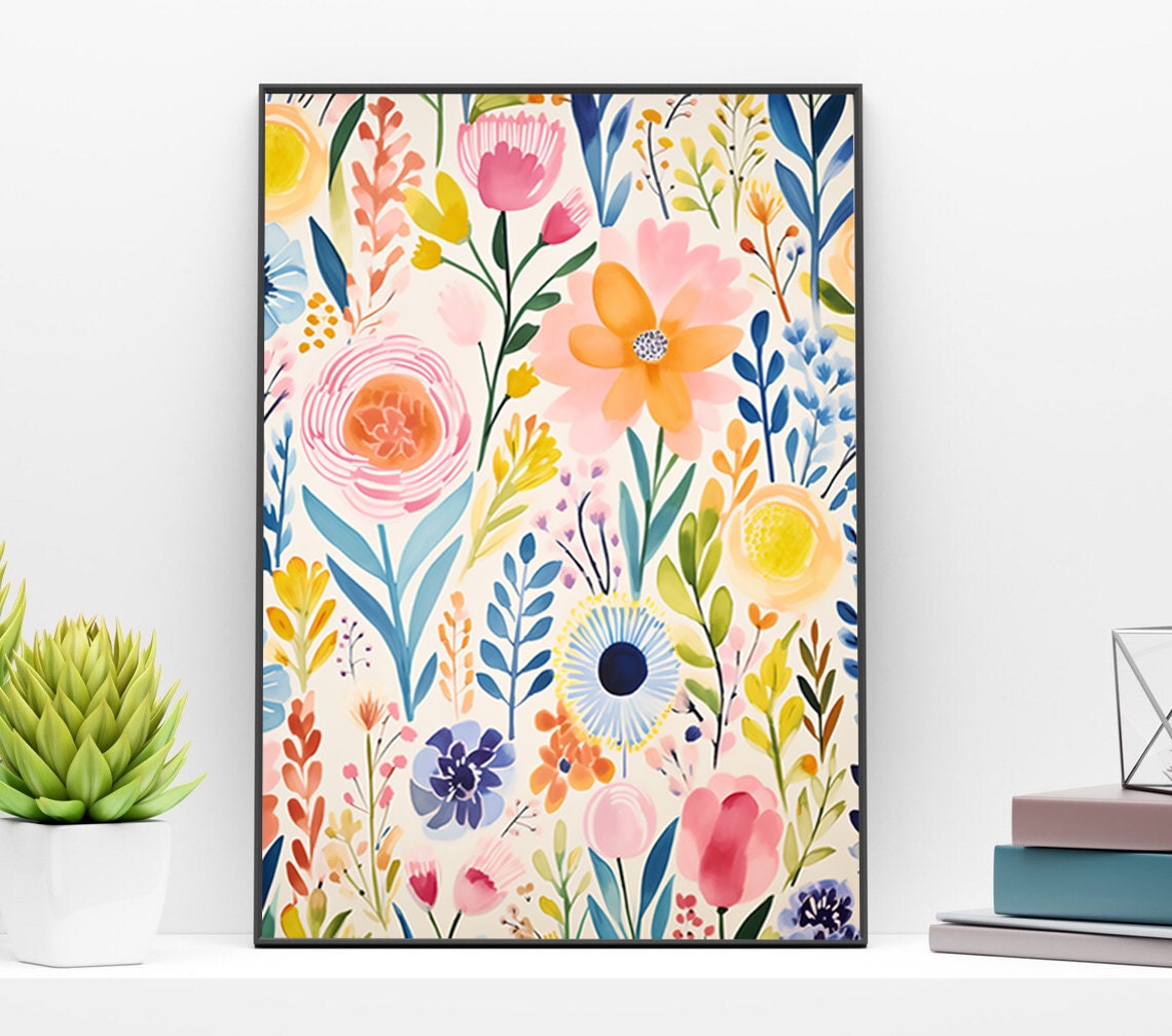 Whimsical Watercolor Florals: Elevate Your Space with Artistic Elegance - 3