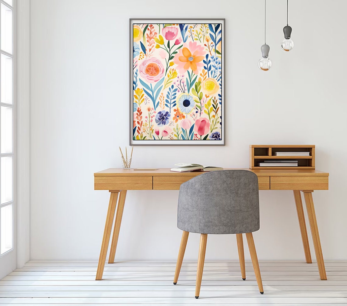 Whimsical Watercolor Florals: Elevate Your Space with Artistic Elegance - 4