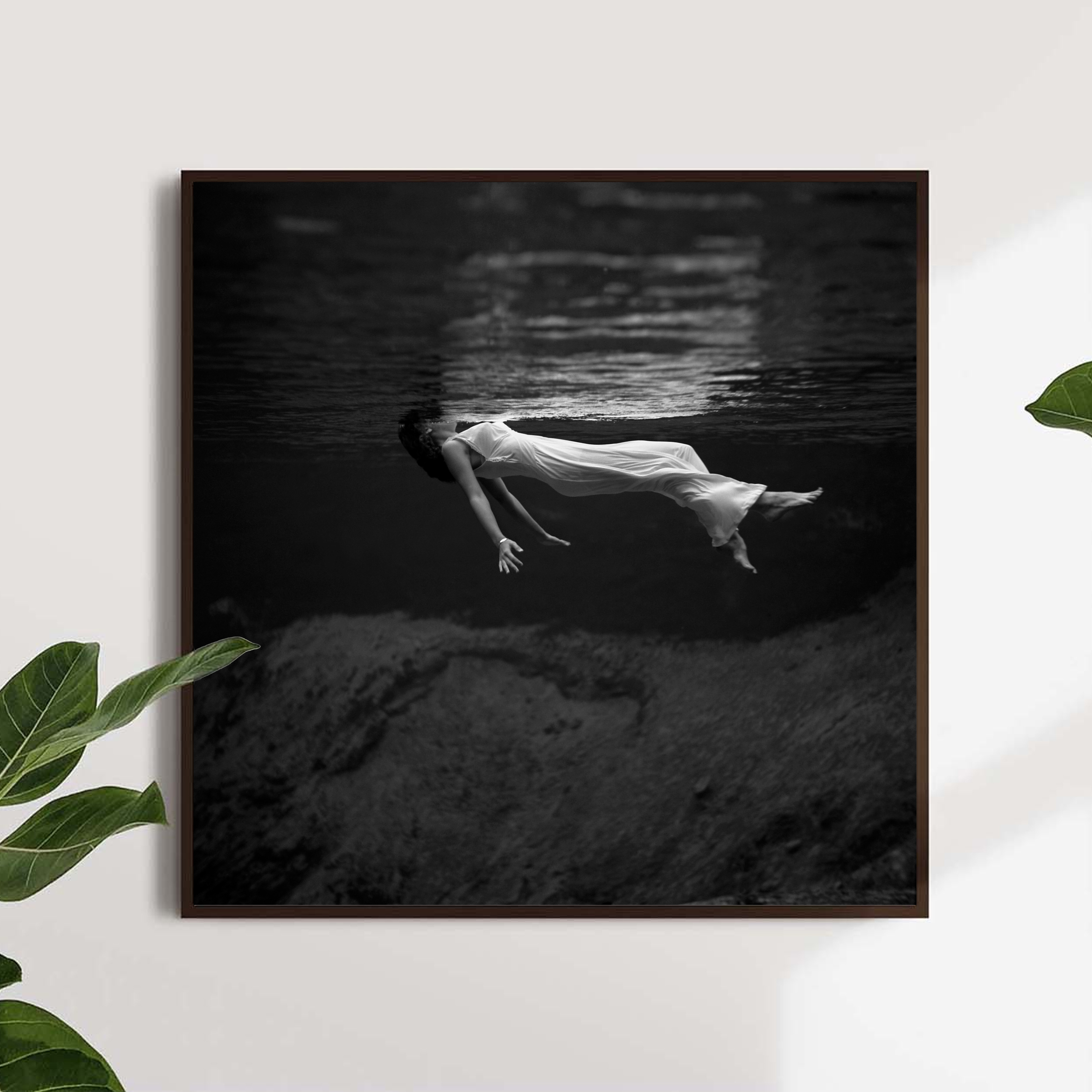 Woman In Water Art Print - Elegant Feminine Figure Wall Decor